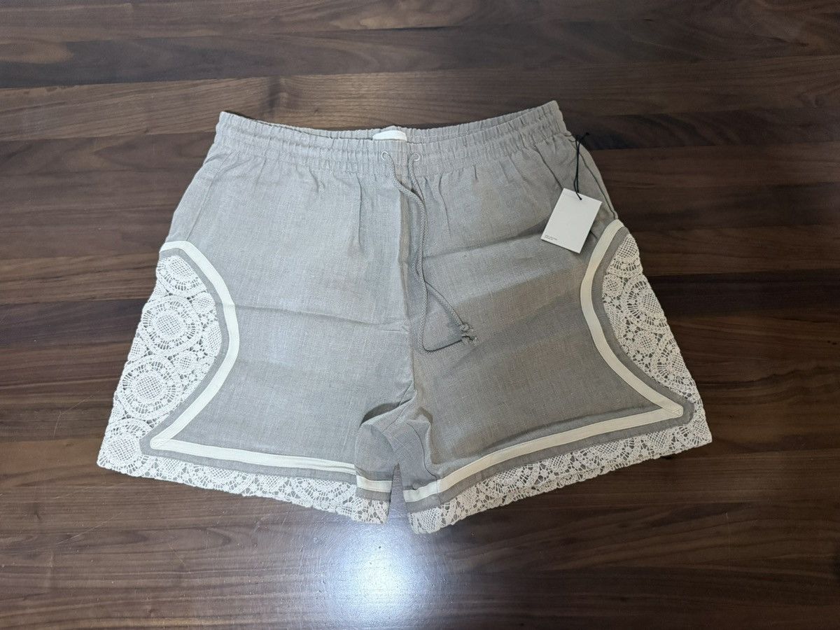 Aime Leon Dore Aime Leon Dore Lace Linen Basketball Short Bone White XL Size US 36 / EU 52 - 1 Thumbnail