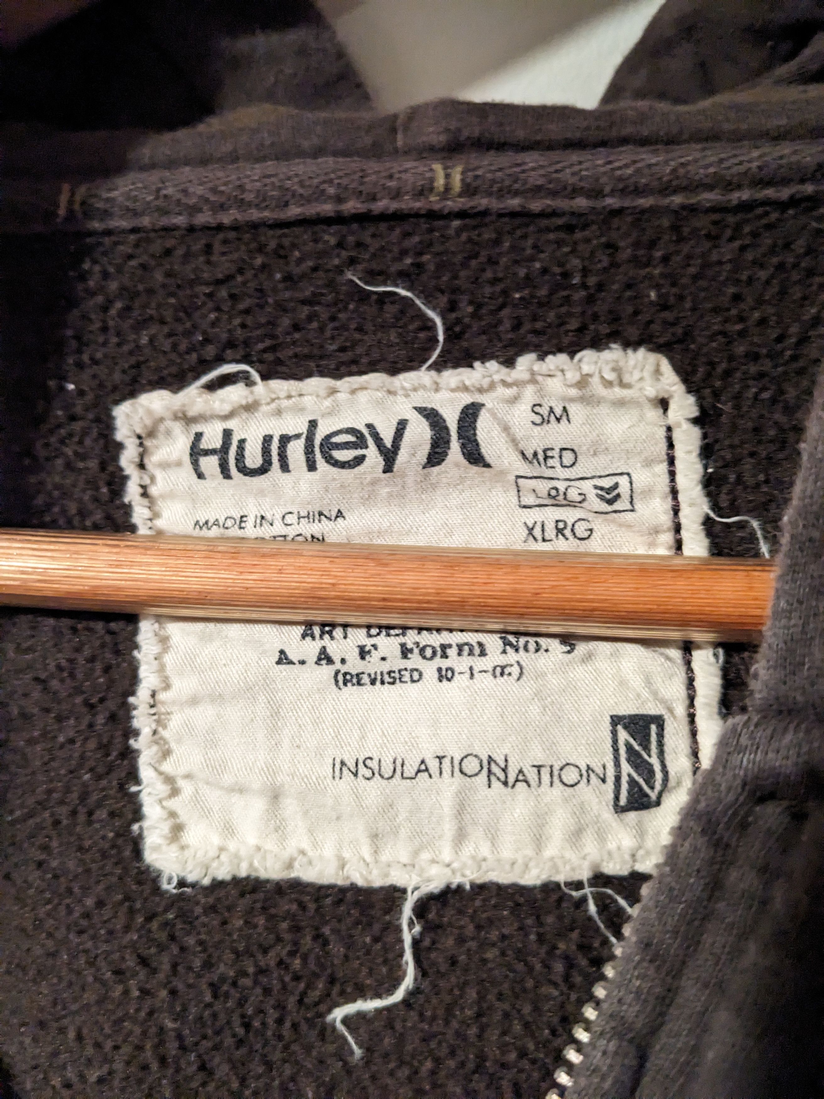 Hurley × Vintage Vintage Y2K Hurley Logo Spell Out Large Full Zip Hoodie Size US L / EU 52-54 / 3 - 3 Thumbnail