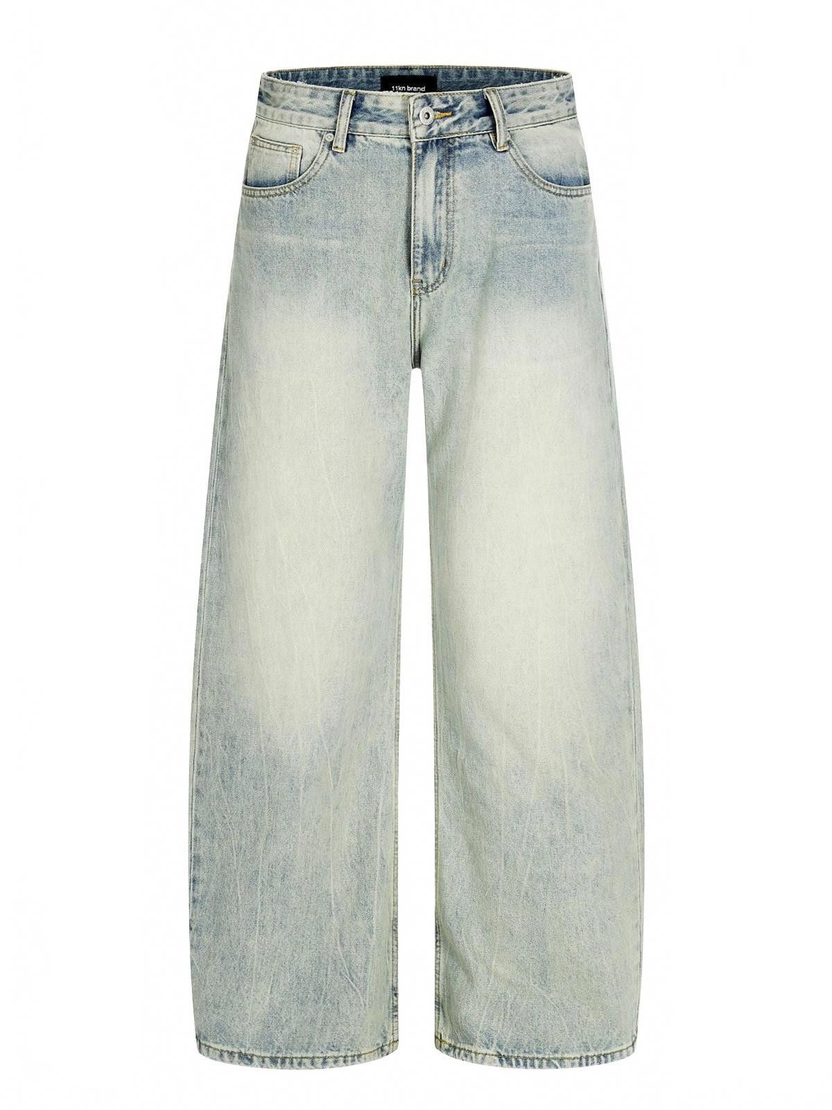 Japanese Brand Light Blue Wide Leg Denim Jeans, Loose Fit Jeans Size US 30 / EU 46 - 5 Thumbnail