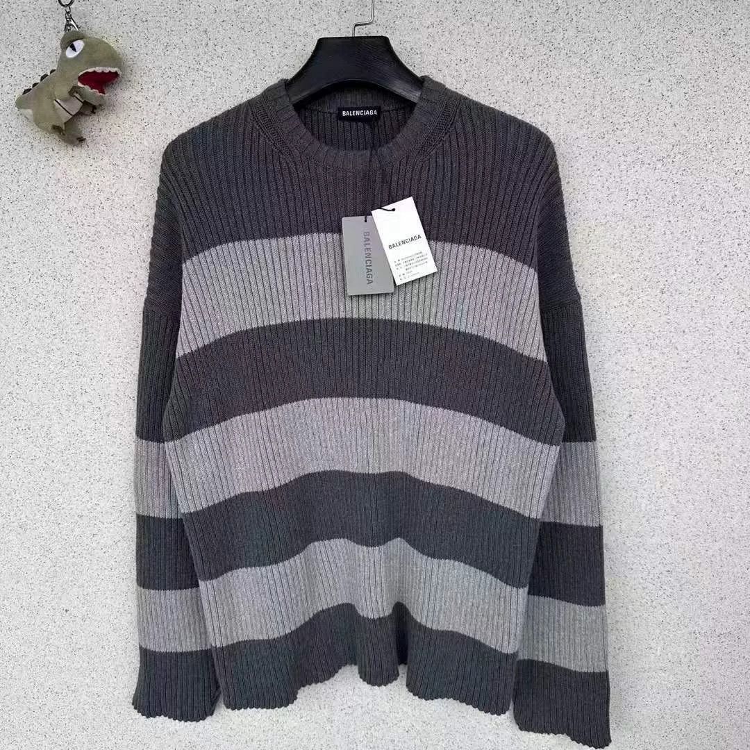 Balenciaga Balenciaga Black White Panel Sweater Size US M / EU 48-50 / 2 - 1 Thumbnail