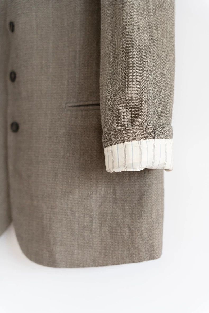Yohji Yamamoto Yohji Yamamoto size m 90's fish-scale striped sleeve blazer Size 36R - 4 Thumbnail
