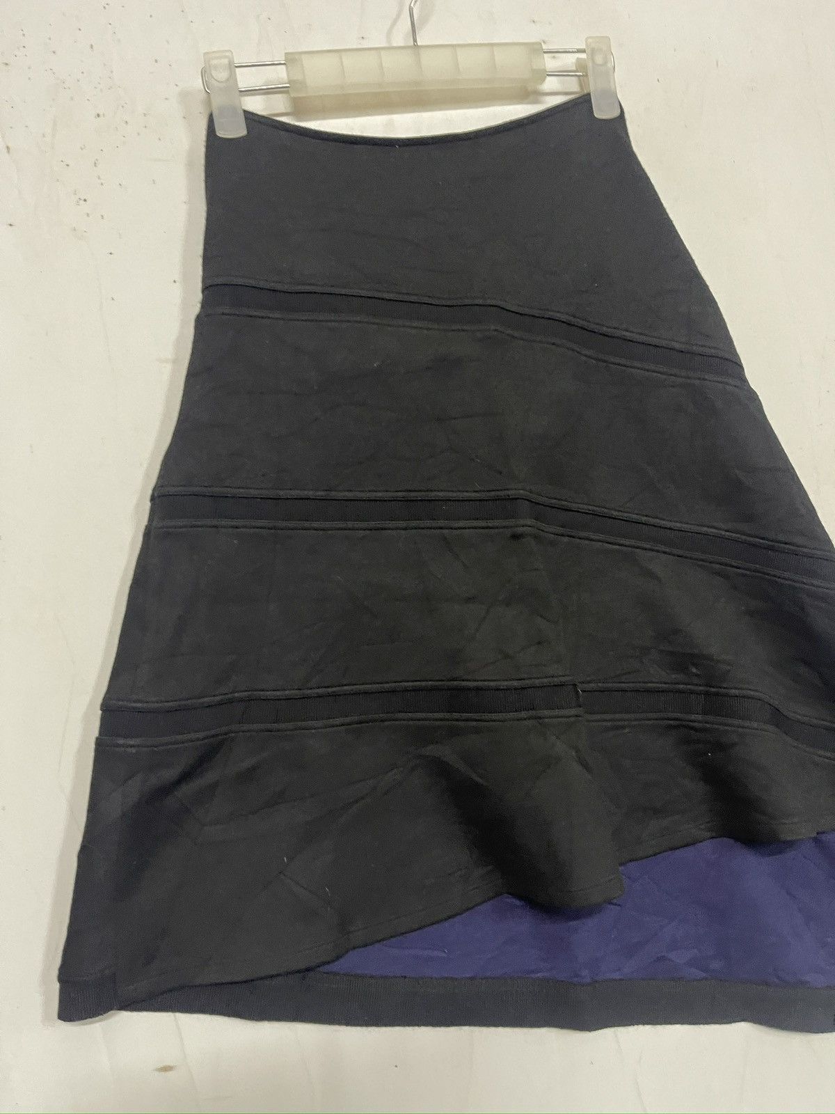Jil Sander GRAILLL🔥Jil Sander Navy Asymmetrical Hem Skirt Size 24" / US 00 / IT 34 - 14 Thumbnail