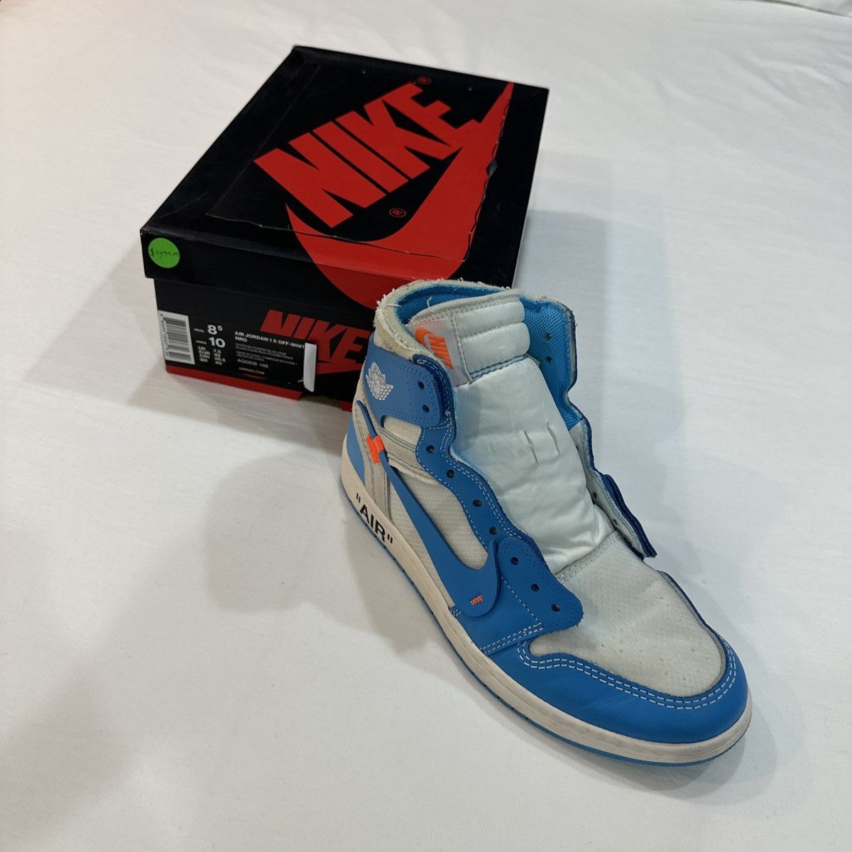 Jordan Brand × Off-White Off White x Air Jordan 1 Retro High OG ‘UNC’ Size US 8.5 / EU 41-42 - 1 Thumbnail