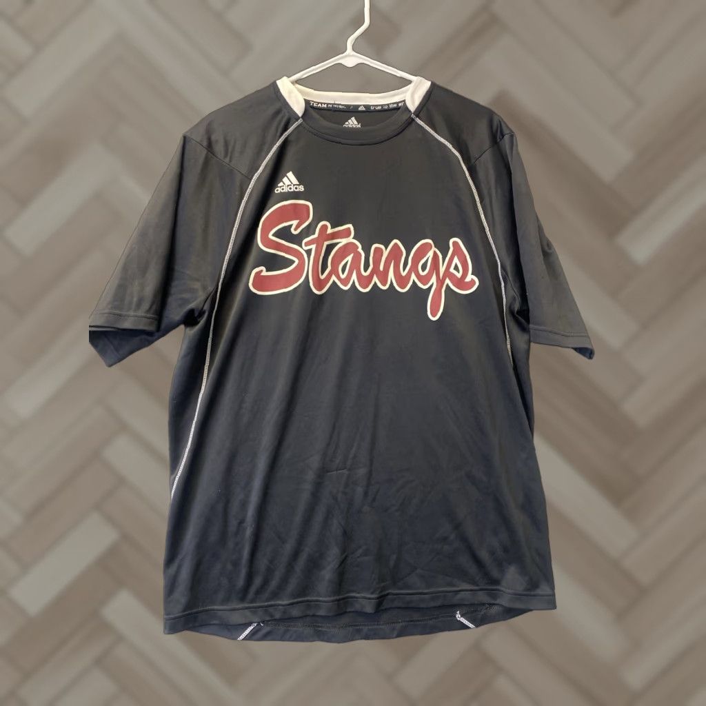 Adidas Adidas Men’s Short Sleeve T-Shirt Large Black Polyester Stretch Regular Crew Neck Stangs 36-85 Size US L / EU 52-54 / 3 - 1 Thumbnail