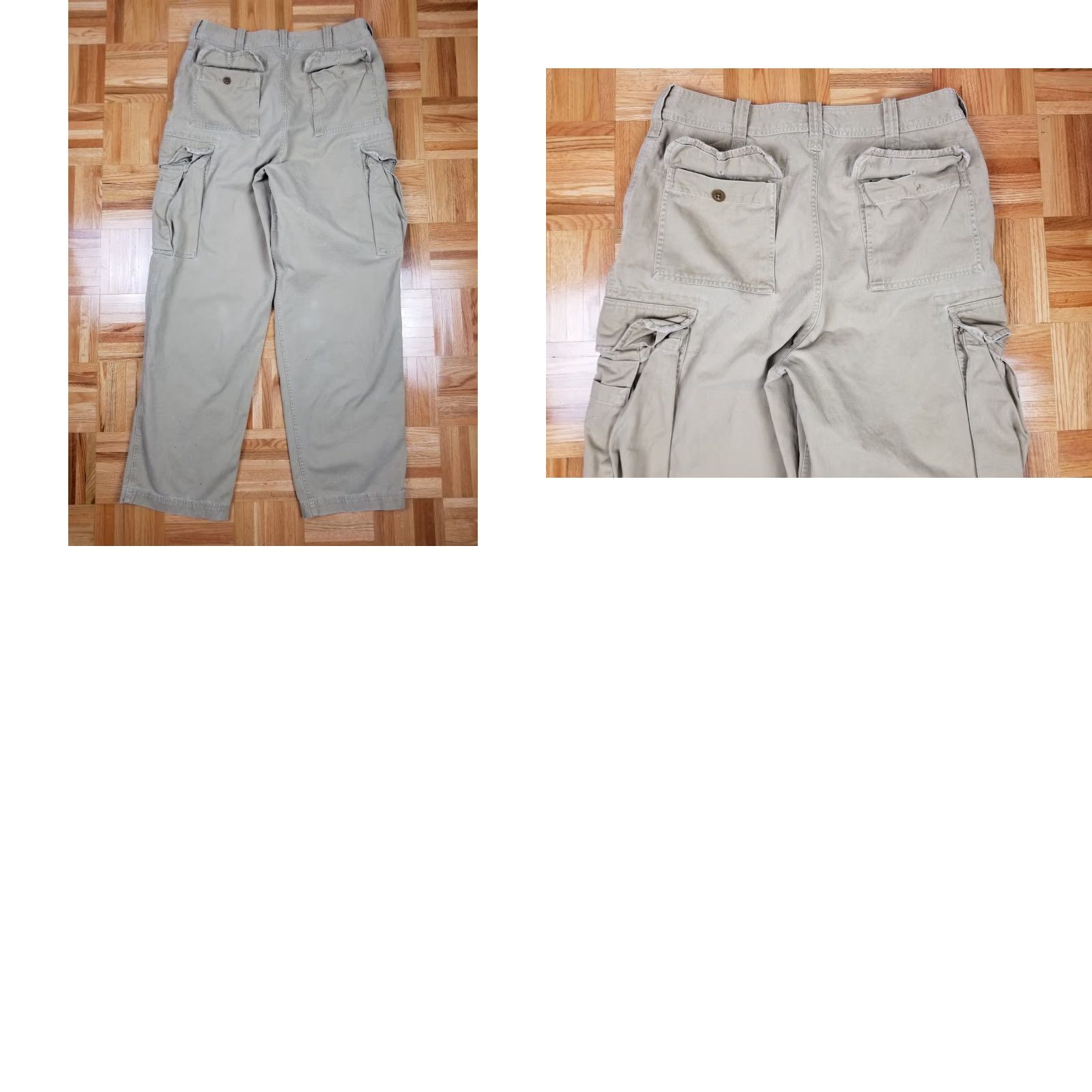 Abercrombie & Fitch VINTAGE Abercrombie & Fitch BROWN COTTON CARGO PANTS 31L Men Regular 32x31 42 INSEAM 31 INCH 90's Hip Hop Baggy Style Cargo Pants Mens Size US 31 - 8 Thumbnail