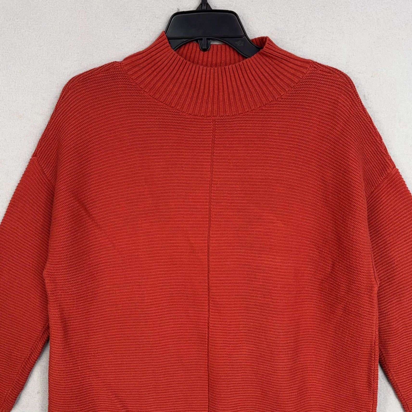 Talbots Talbots Sweater Tunic Womens 1X Red Ribbed Cozy Plus Soft Casual Knit Mock Neck Long Sleeve Size XL / US 12-14 / IT 48-50 - 2 Thumbnail