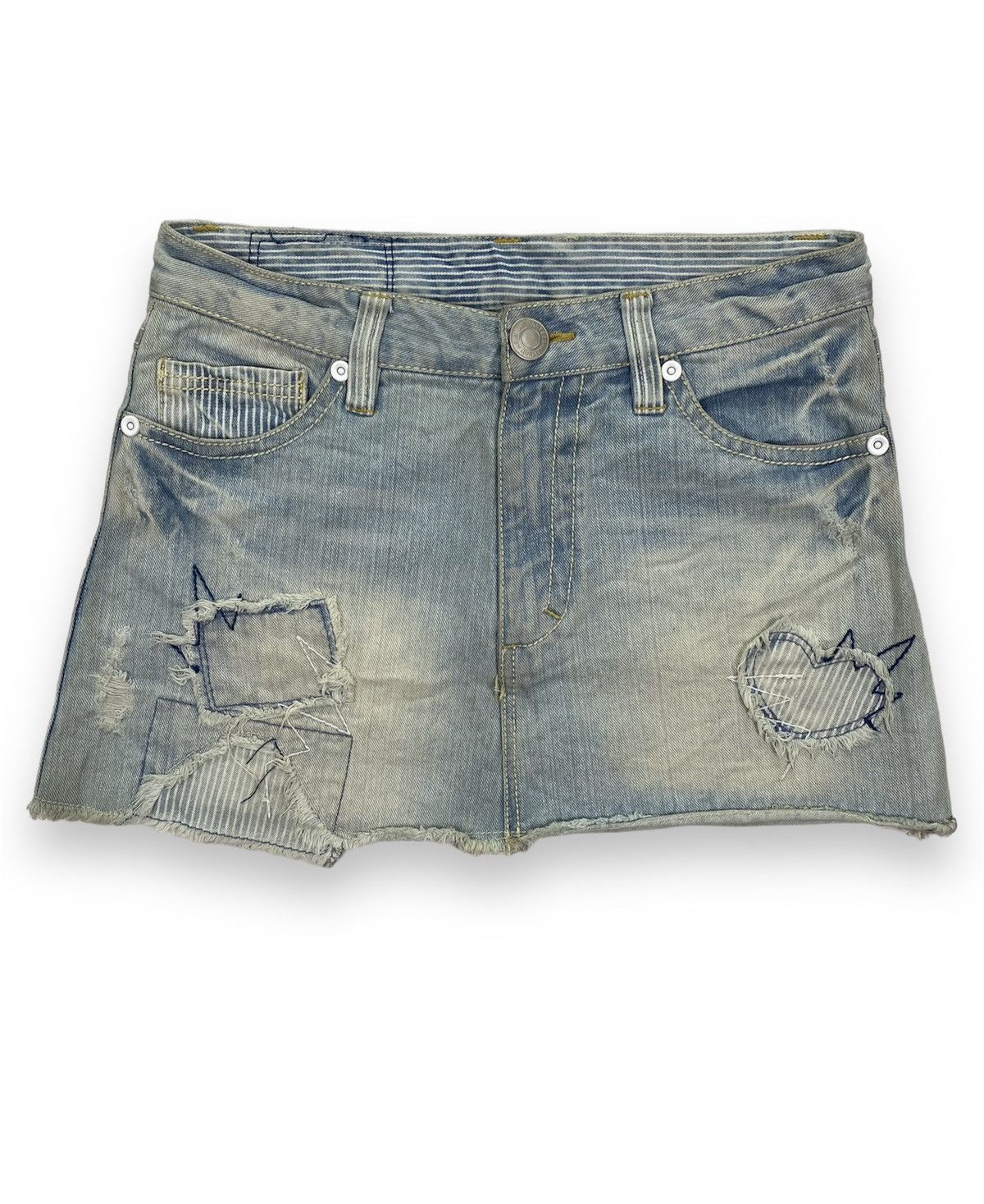 Japanese Brand Dirty Distressed Skirt Size 29" - 1 Thumbnail
