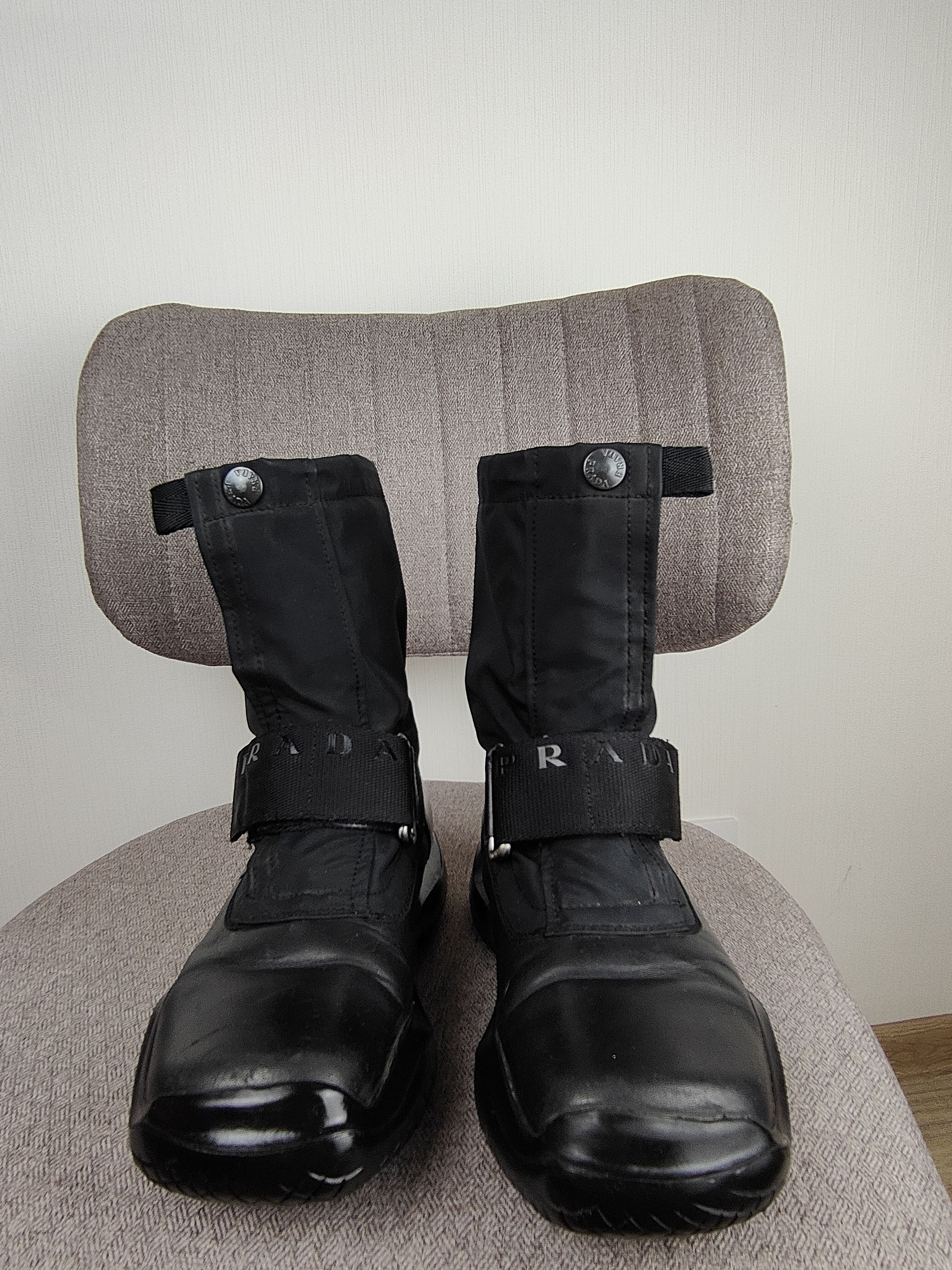 Prada Prada Iconic Square Toe Velcro Zip Boots F/W 1999 Size US 8 / EU 41 - 3 Thumbnail
