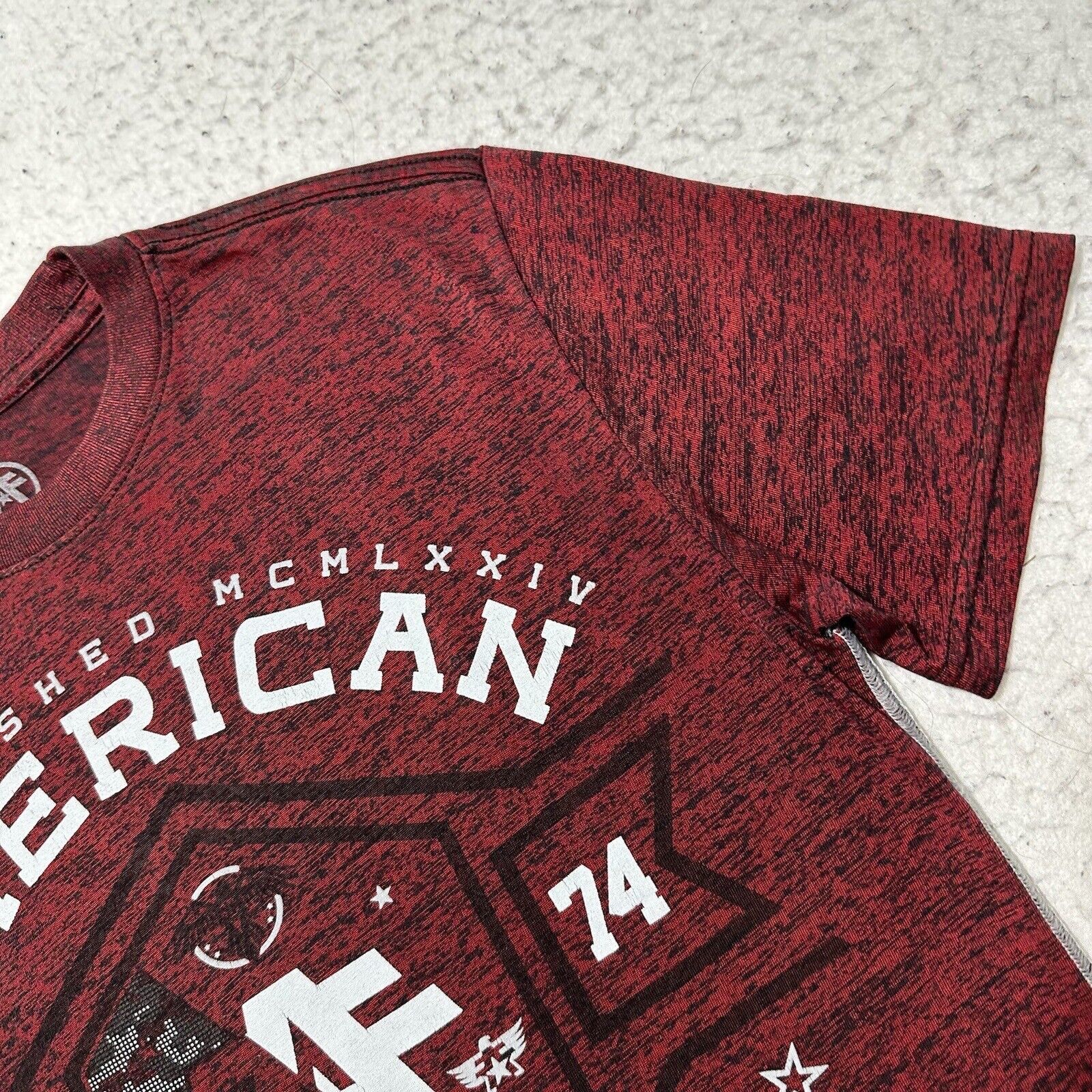 Other Buckle American Fighter Medium Athletic Logo Red T Shirt Size M / US 6-8 / IT 42-44 - 4 Thumbnail