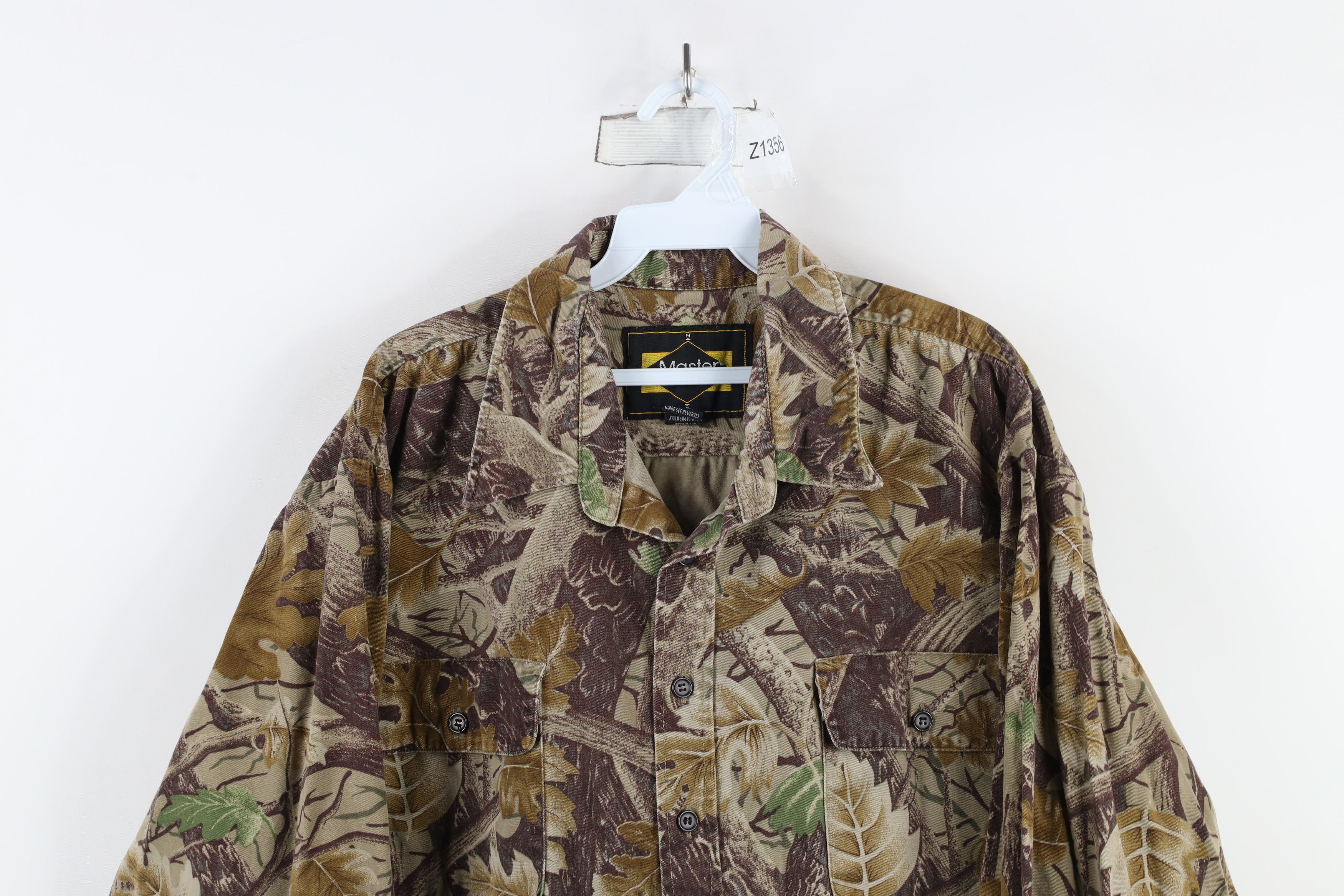 Vintage Vintage 90s Streetwear Heavyweight Camouflage Button Shirt Size US XL / EU 56 / 4 - 2 Thumbnail