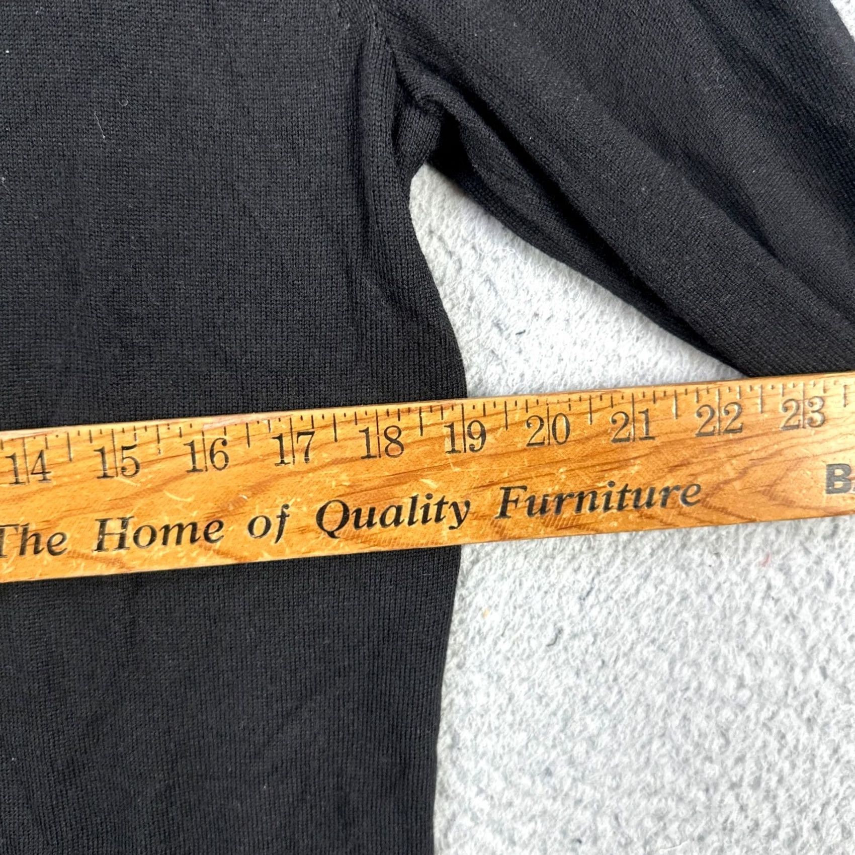 Banana Republic Banana Republic Merino Extra Fine Wool Sweater Pullover Mens Medium Black Knit Size US M / EU 48-50 / 2 - 6 Thumbnail