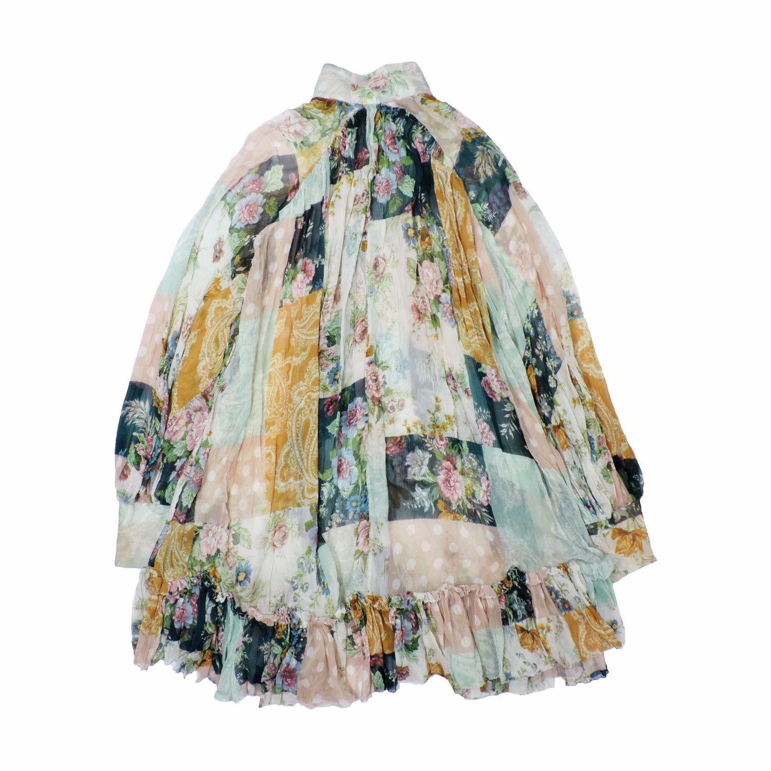 Zimmermann ZIMMERMANN PATCHWORK FLORAL PRINT SILK BLOUSE Size XS / US 0-2 / IT 36-38 - 2 Thumbnail