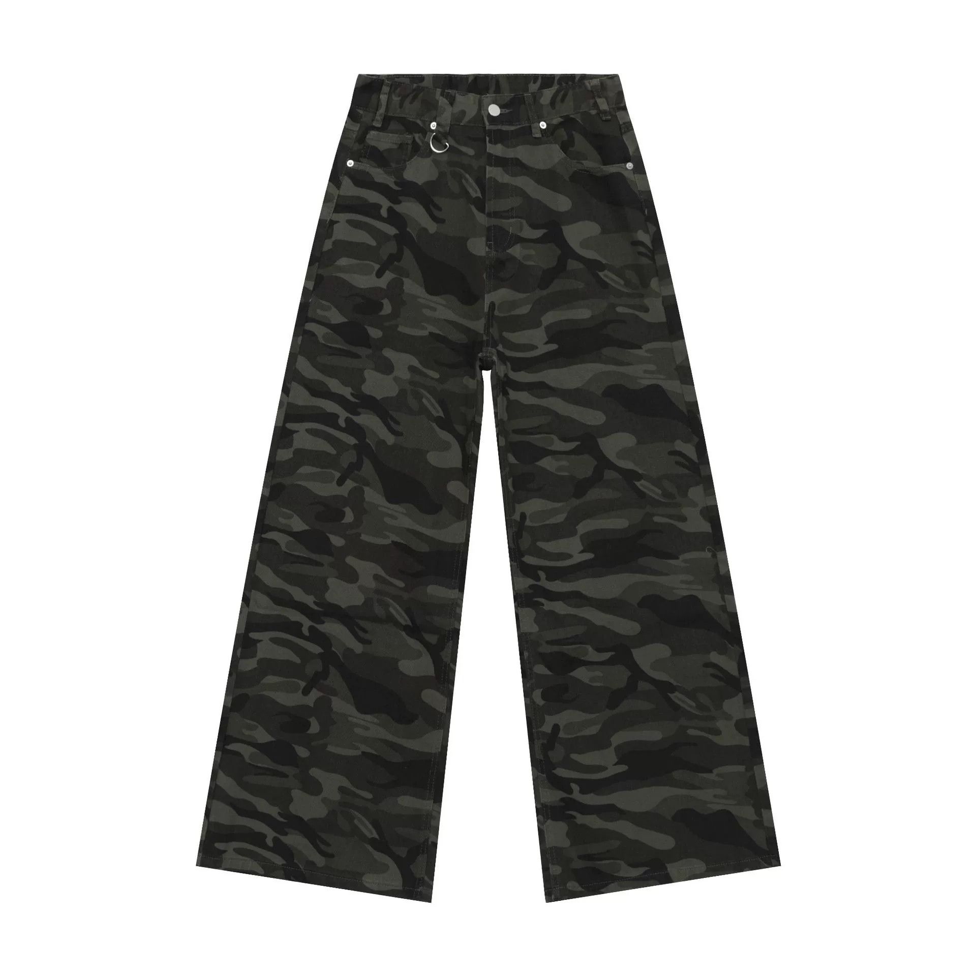 Jean American retro street camouflage straight wide-leg jeans Size US 32 / EU 48 - 4 Thumbnail