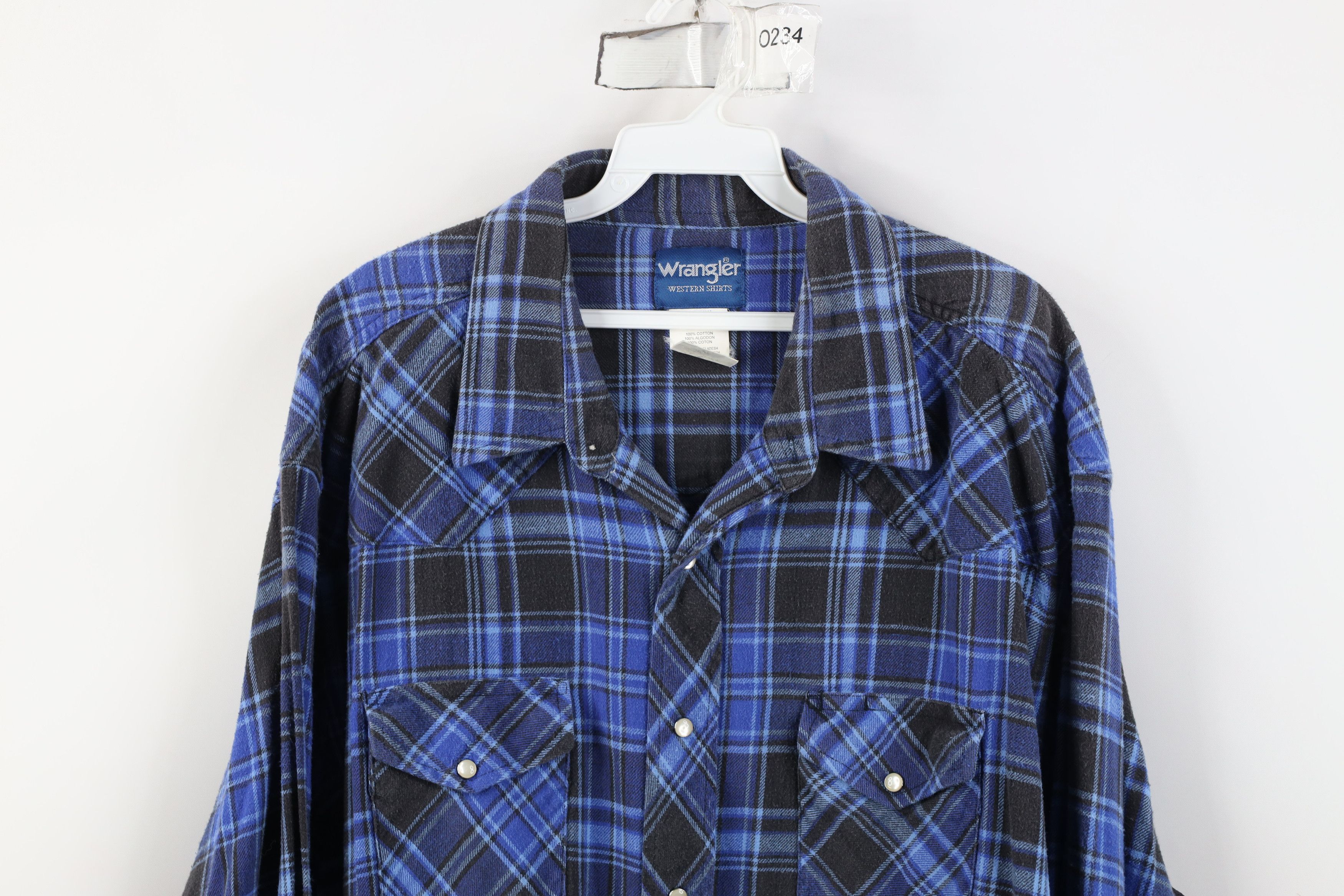 Wrangler Vintage 90s Wrangler Western Cowboy Snap Button Shirt Size US XXL / EU 58 / 5 - 2 Thumbnail