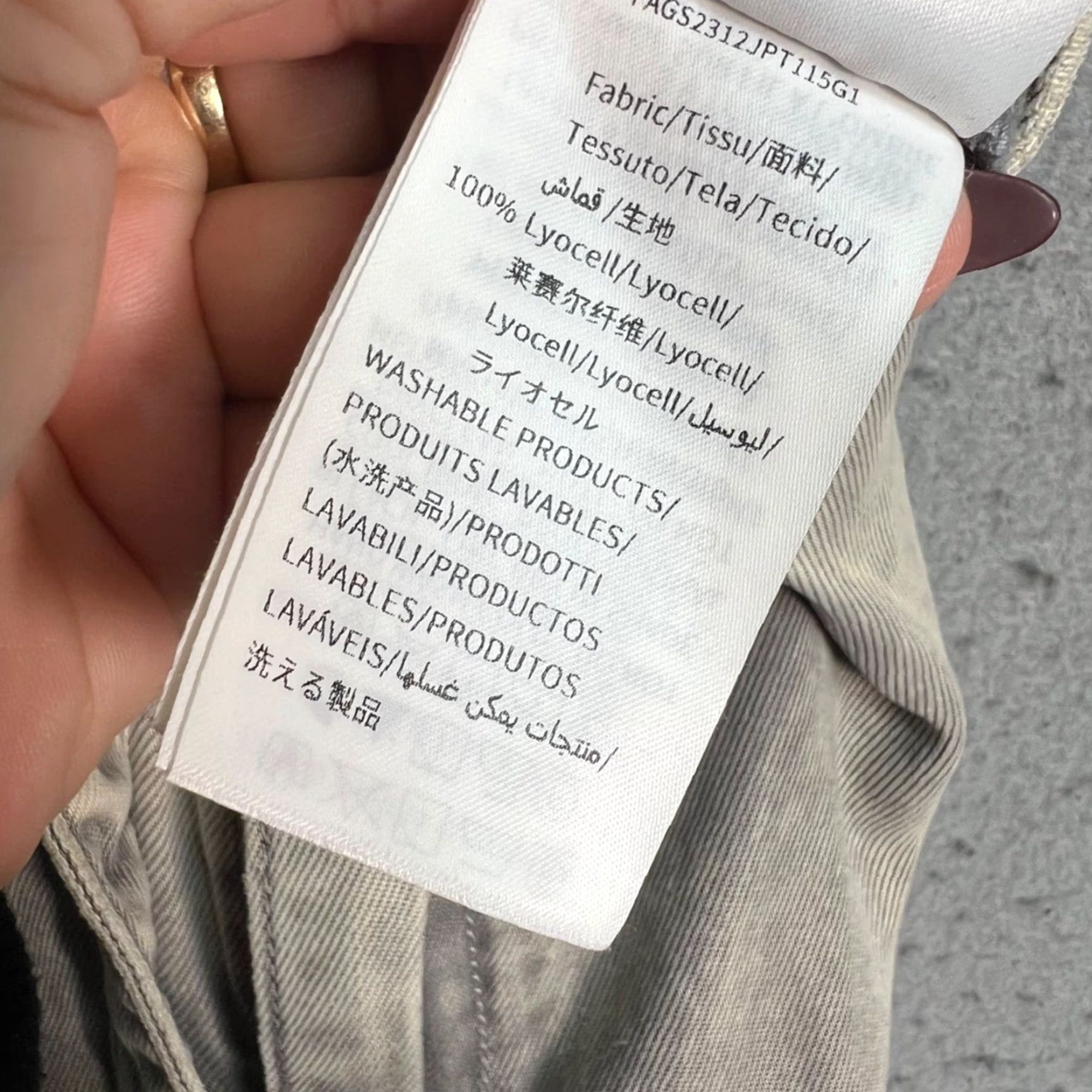 Vintage Fabrique Cargo Pants Womens XS Grey High-Waisted Lightweight Lyocell Wide-Leg Pant Size 26" / US 2 / IT 38 - 5 Thumbnail