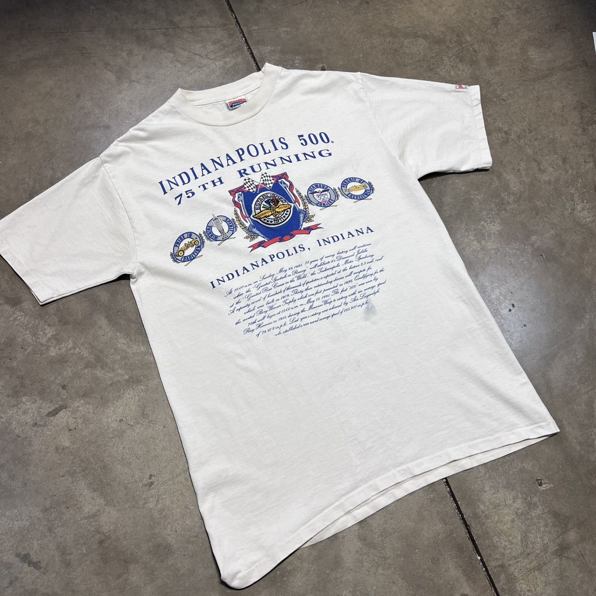 Nutmeg × Vintage Vintage 90s Indianapolis 500 Nutmeg T shirt INDY Car Racing Size US XL / EU 56 / 4 - 2 Thumbnail