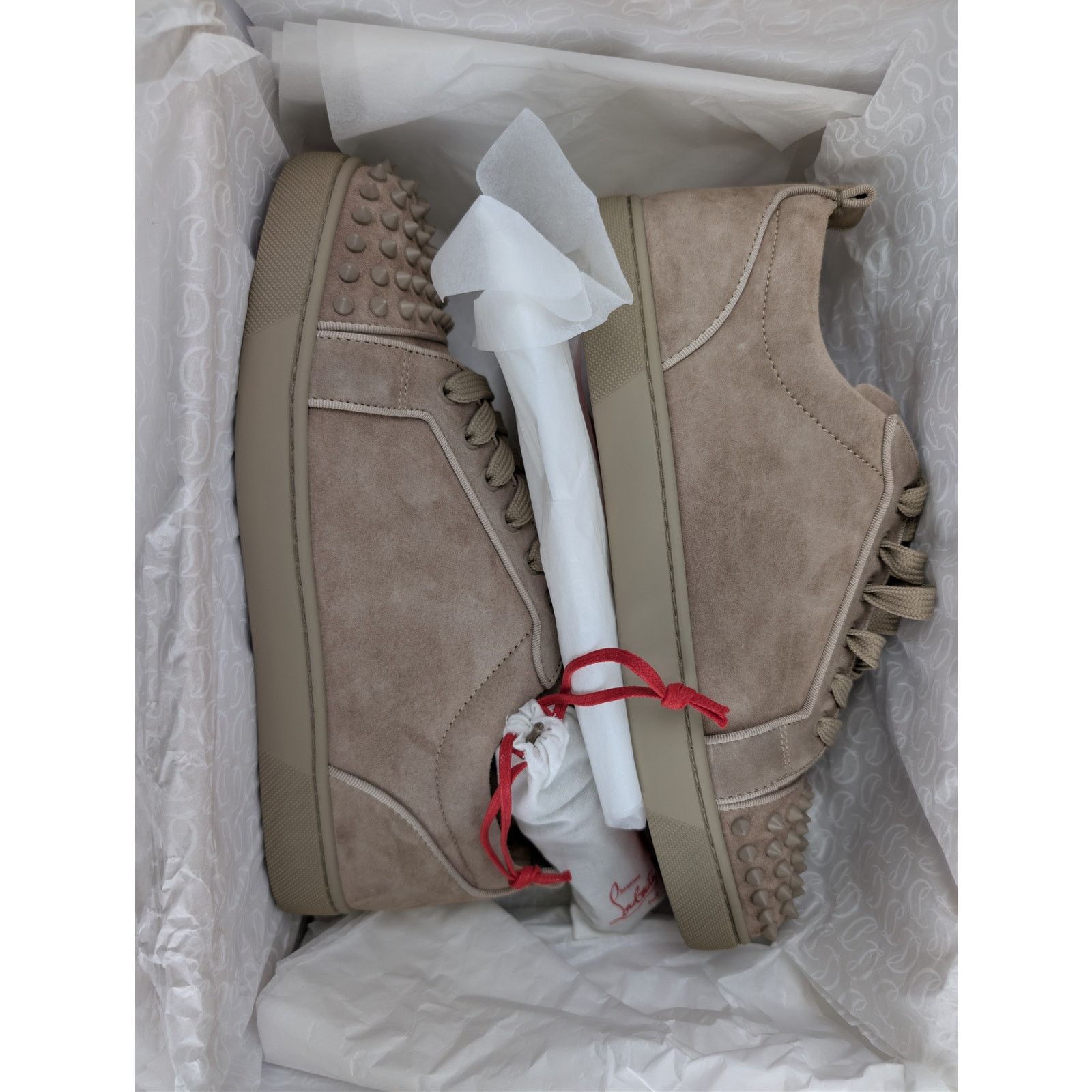 Christian Louboutin o1rshd1 Louis Junior Spikes Orlato Sneakers in Brown Size US 11.5 / EU 44-45 - 21 Thumbnail
