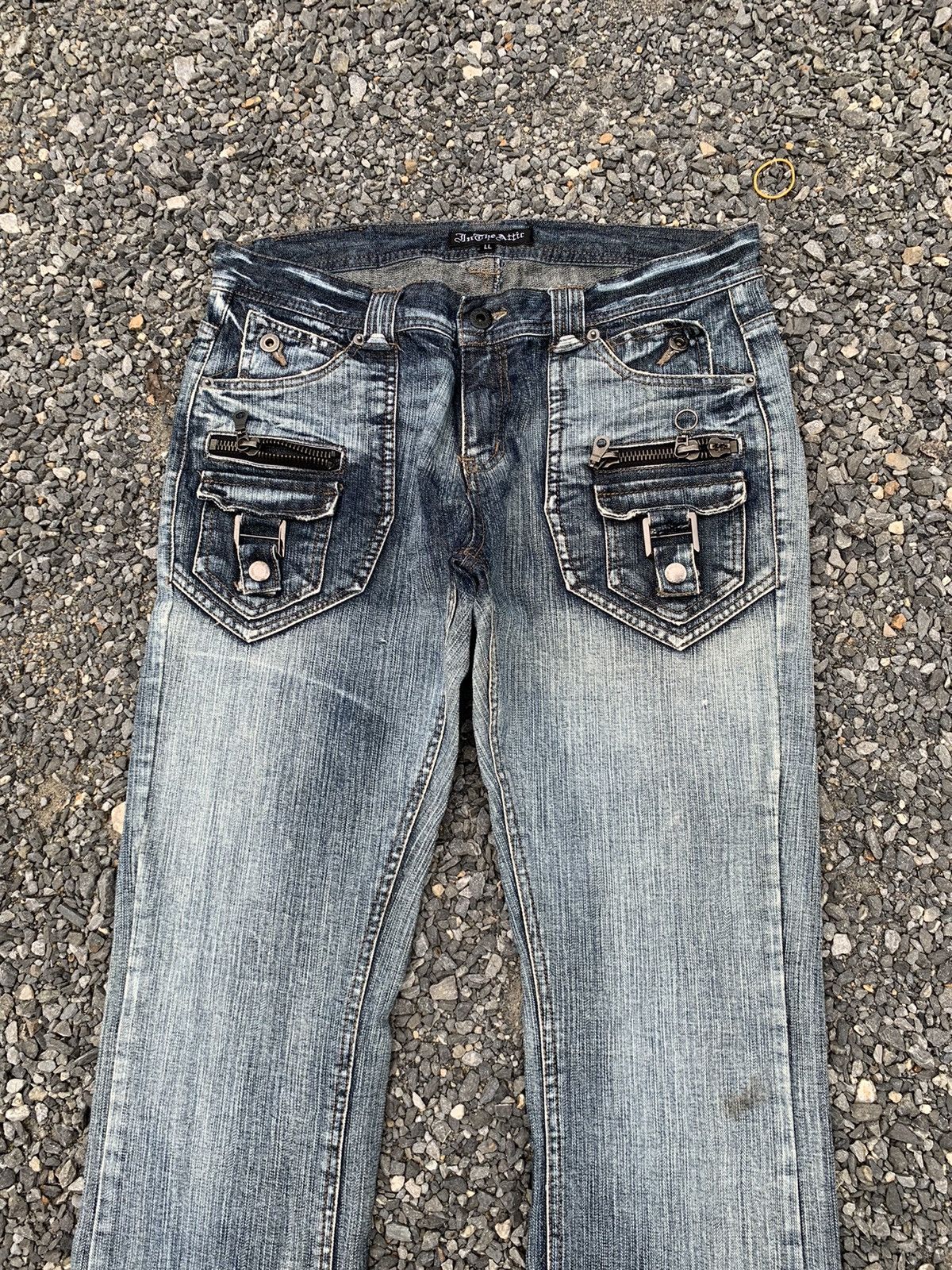 Tornado Mart FLARE IN THE ATTIC PUNK STYLE JAPANESE DISTRESSED DENIM Size US 32 / EU 48 - 5 Thumbnail