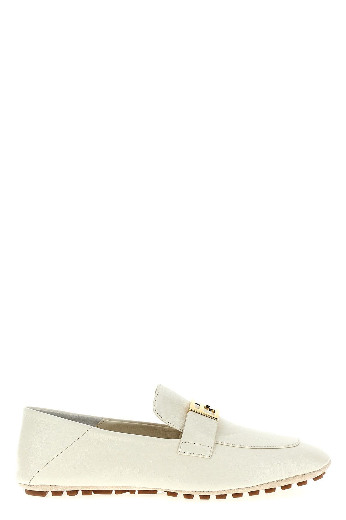 image of Fendi 'baguette' Loafers in White, Women's (Size 11)
