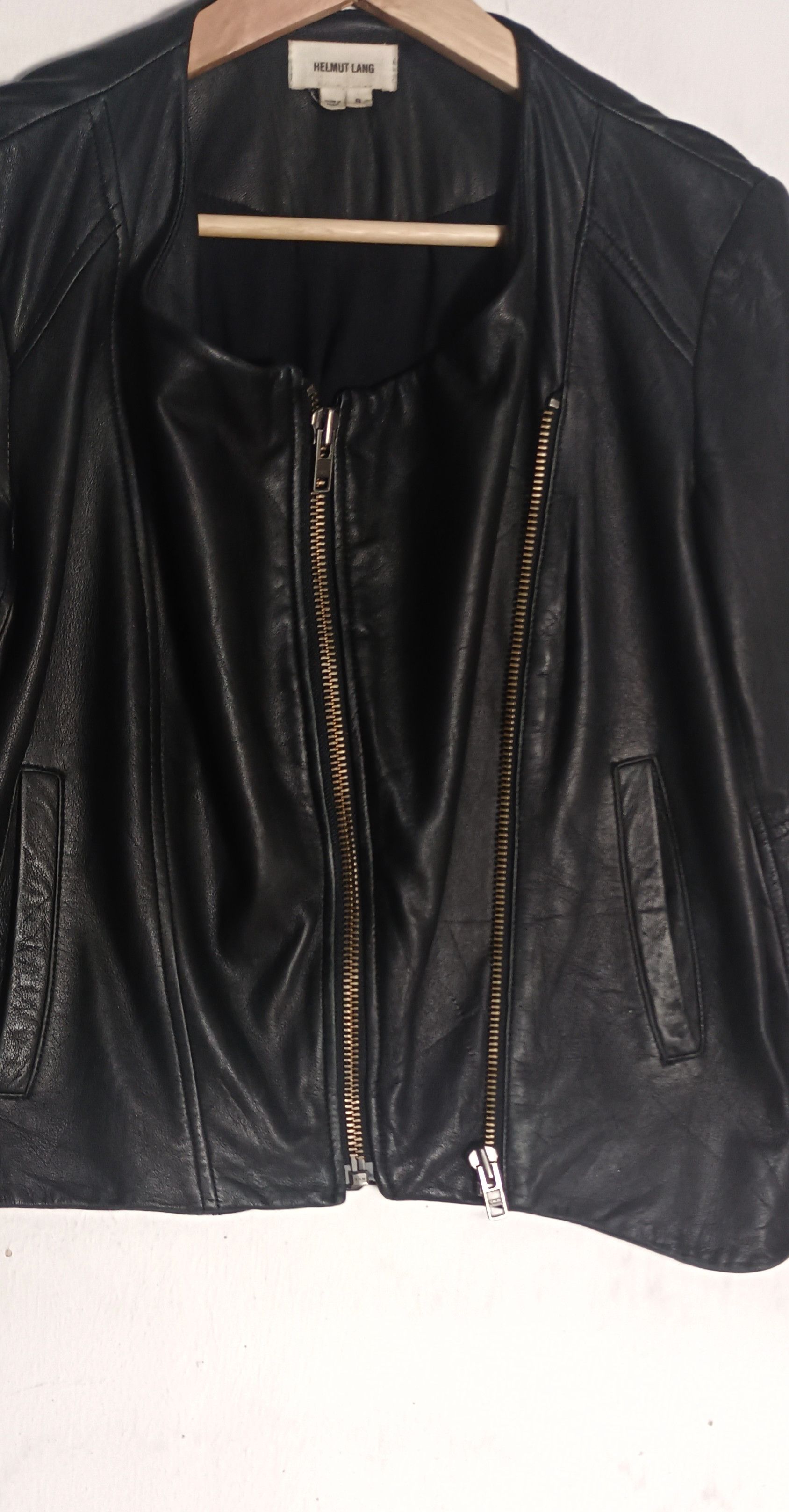 Helmut Lang 🔥HELMUT LANG Intermix Black Lamb Leather Asymmetrical Size S / US 4 / IT 40 - 5 Thumbnail