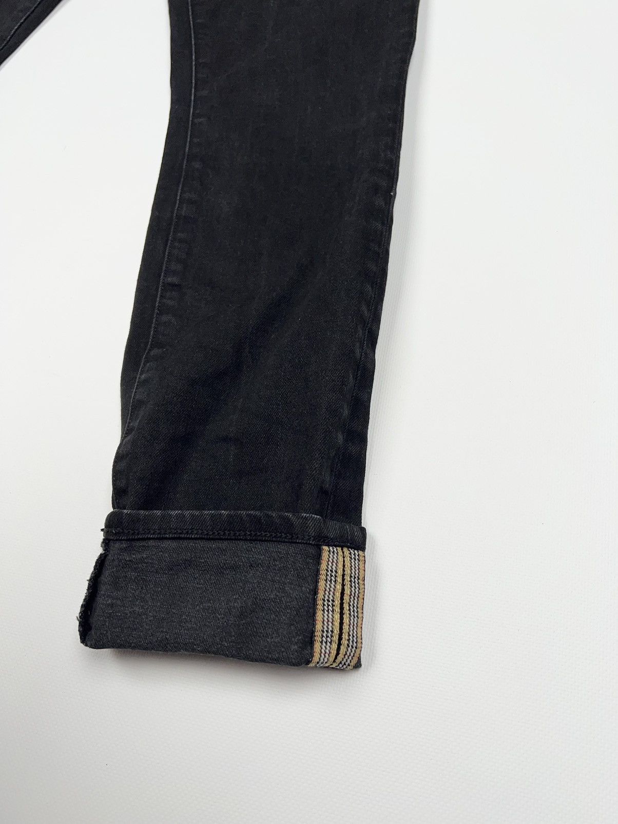 Burberry Burberry Selvedge Nova Check Denim Jeans Pants Black Size 29" - 15 Thumbnail