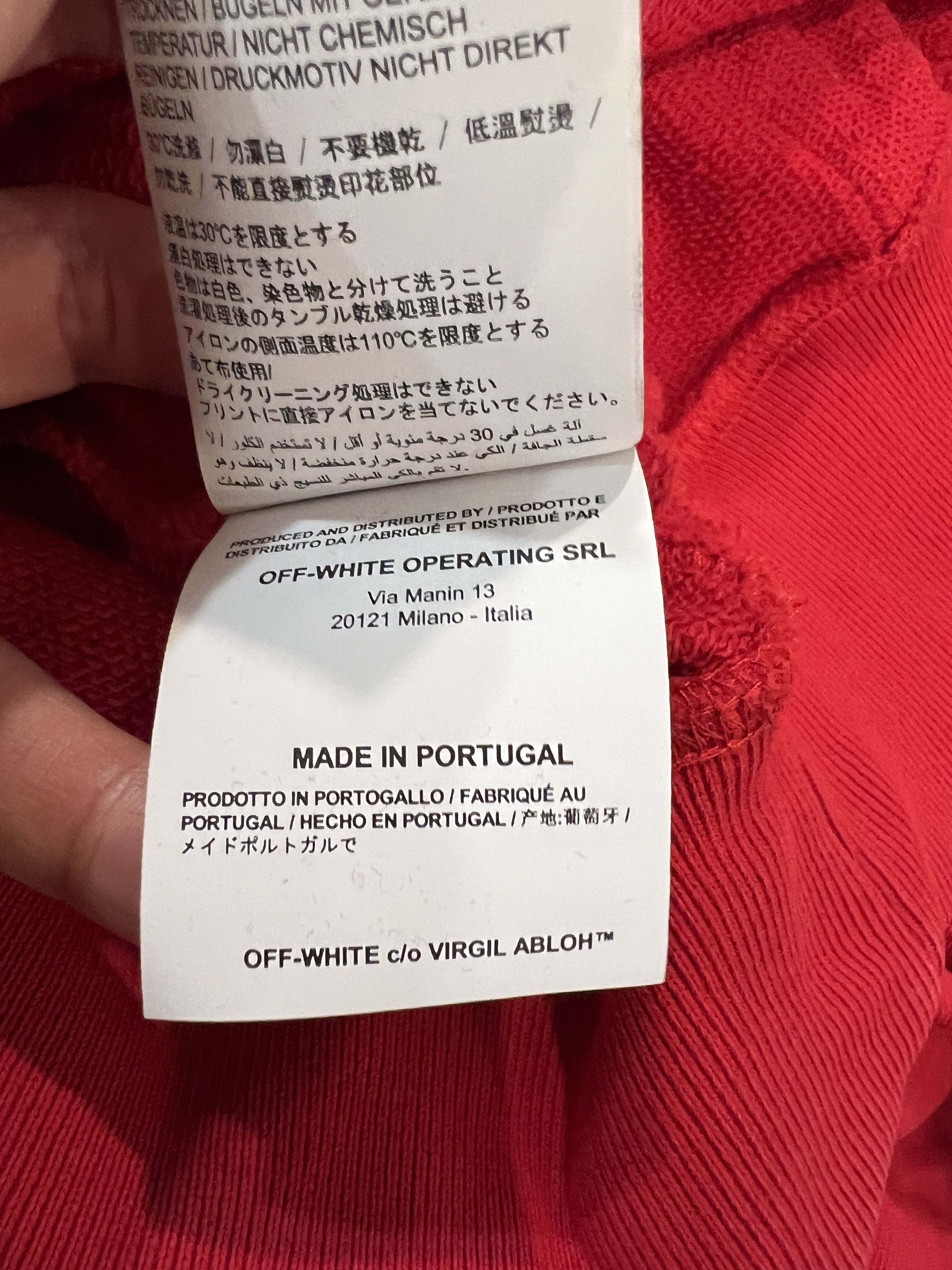 Off-White Red Diagonal Mona Lisa Hoodie Size US M / EU 48-50 / 2 - 5 Thumbnail