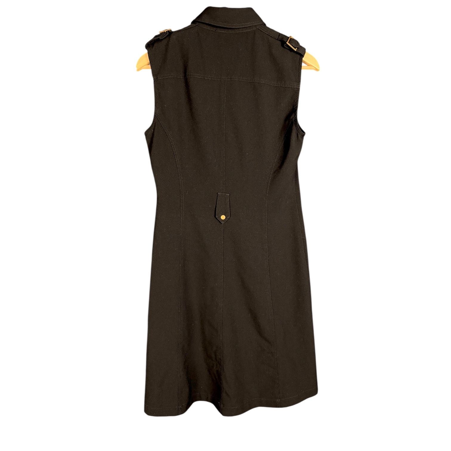 Calvin Klein Calvin Klein Women's Button Front Black Sleeveless Dress S/M Size S / US 4 / IT 40 - 2 Thumbnail
