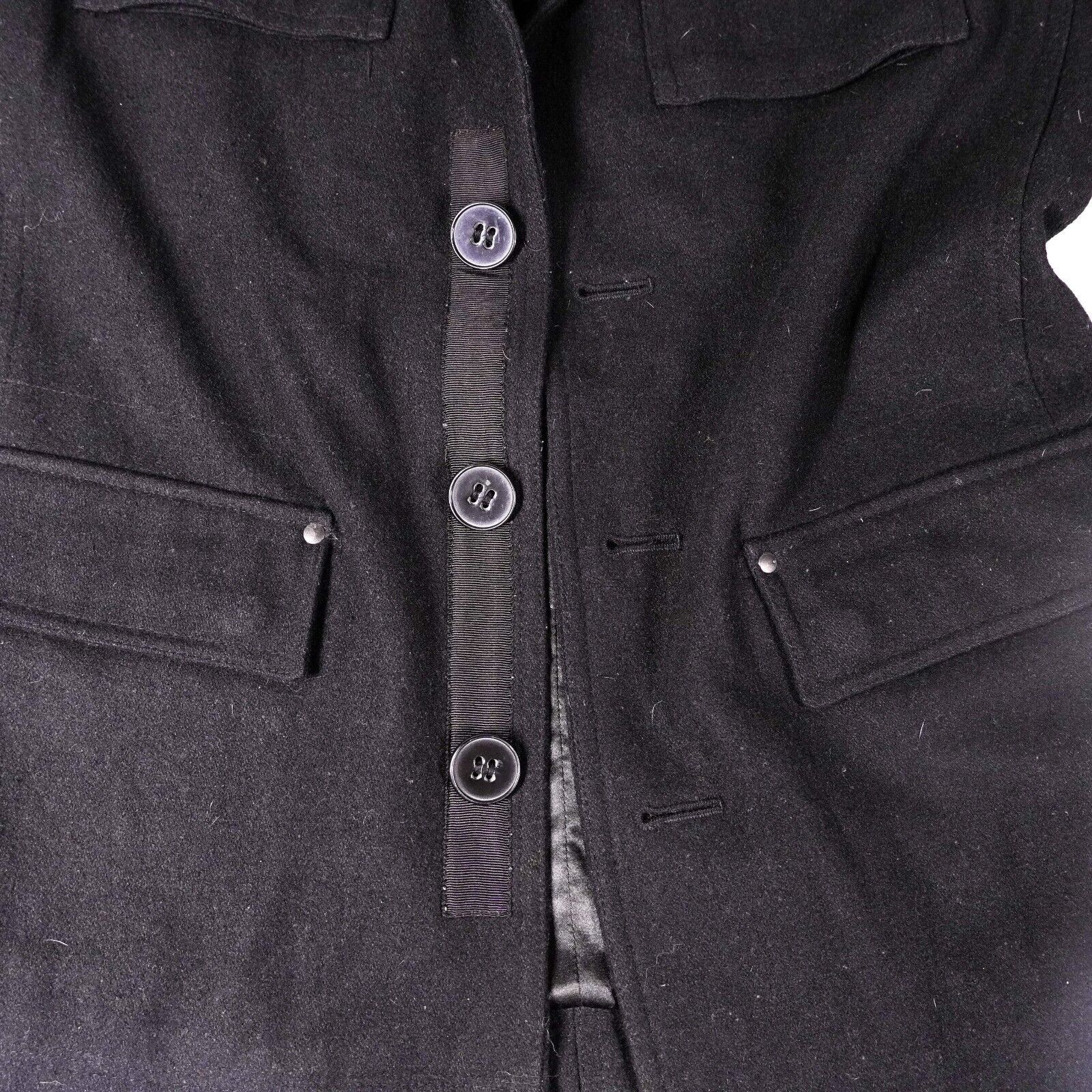 Other Heritage 1981 Button Up Pea Coat Winter Jacket Small Black Size S / US 4 / IT 40 - 4 Thumbnail