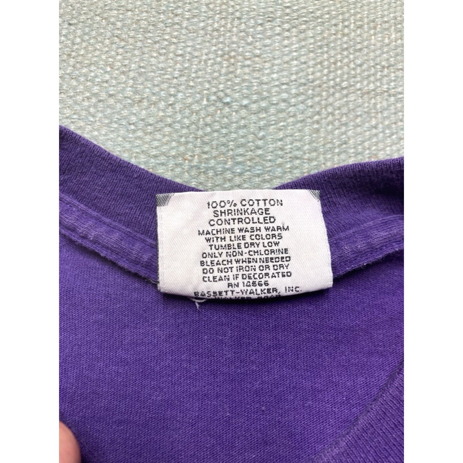Lee VINTAGE 90s Lee T-Shirt Adult XL Purple Cotton Made in USA Men Mens Shirt Size US XL / EU 56 / 4 - 5 Thumbnail