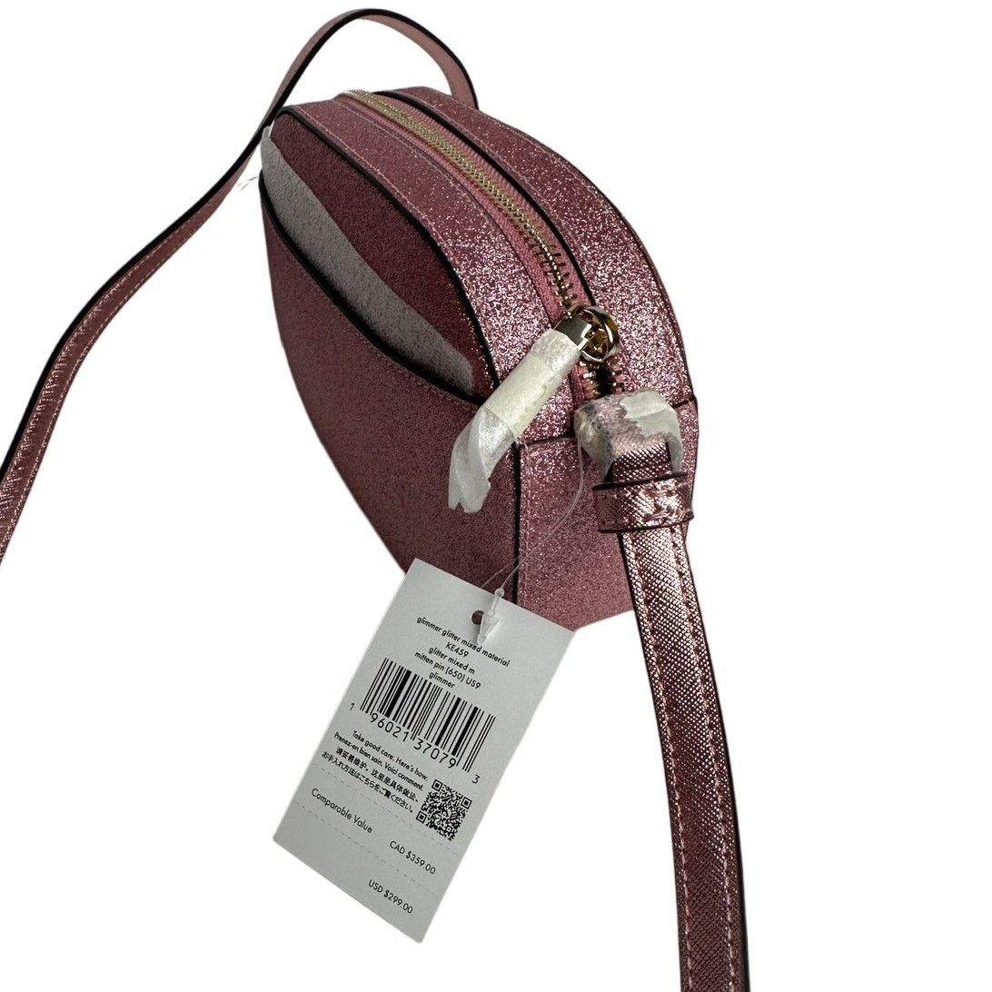 Kate Spade Kate Spade Glimmer Oval Small Camera Bag Mitten Pink Glitter Size ONE SIZE - 10 Thumbnail
