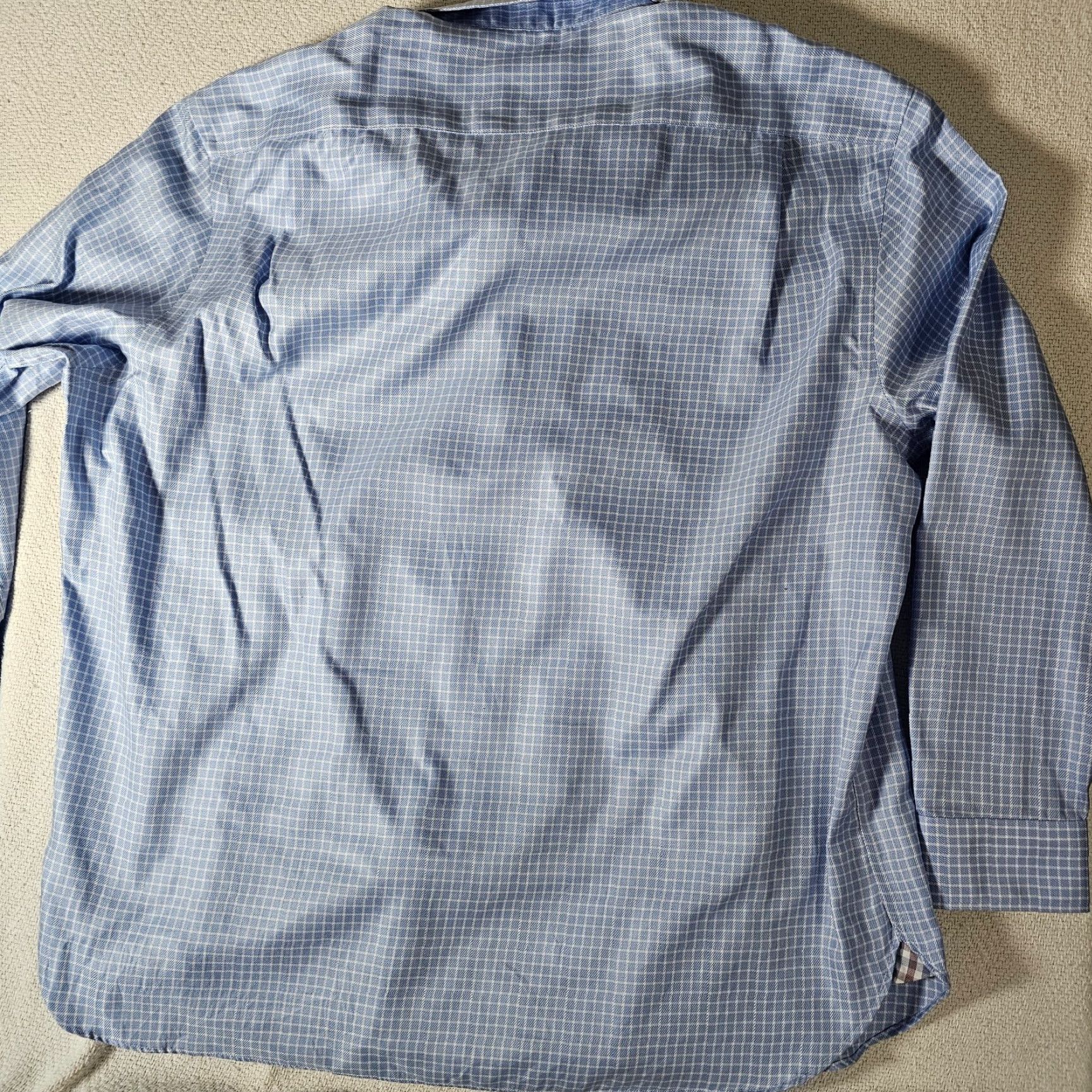 Jos. A. Bank Jos A. Bank Dress Shirt Men XL Blue Check Cotton Classic Fit Button Up Size US XL / EU 56 / 4 - 7 Thumbnail