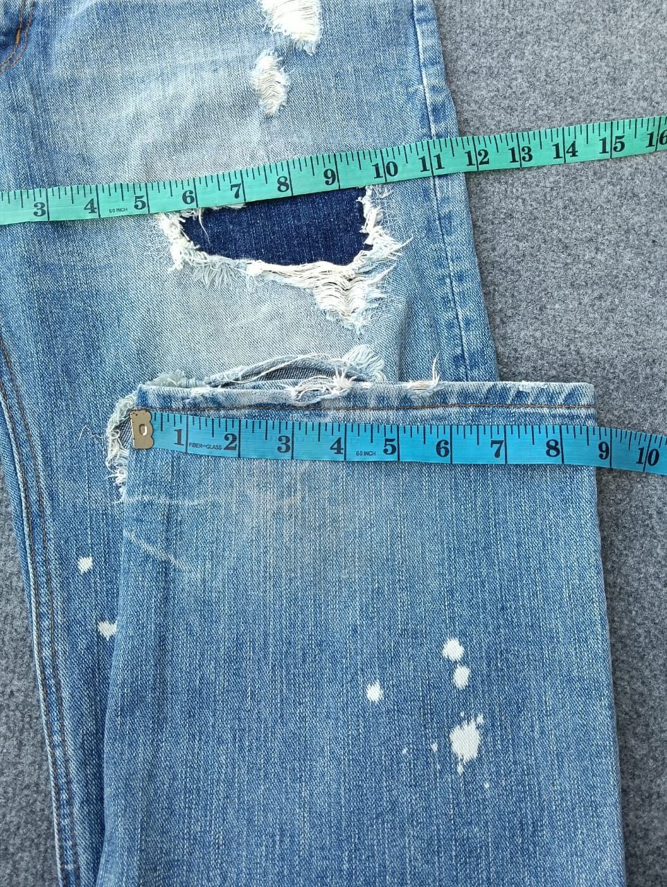 Japanese Brand TTU Exhibitionist Heavy Distressed Destroyed denim jeans. Size US 32 / EU 48 - 10 Thumbnail