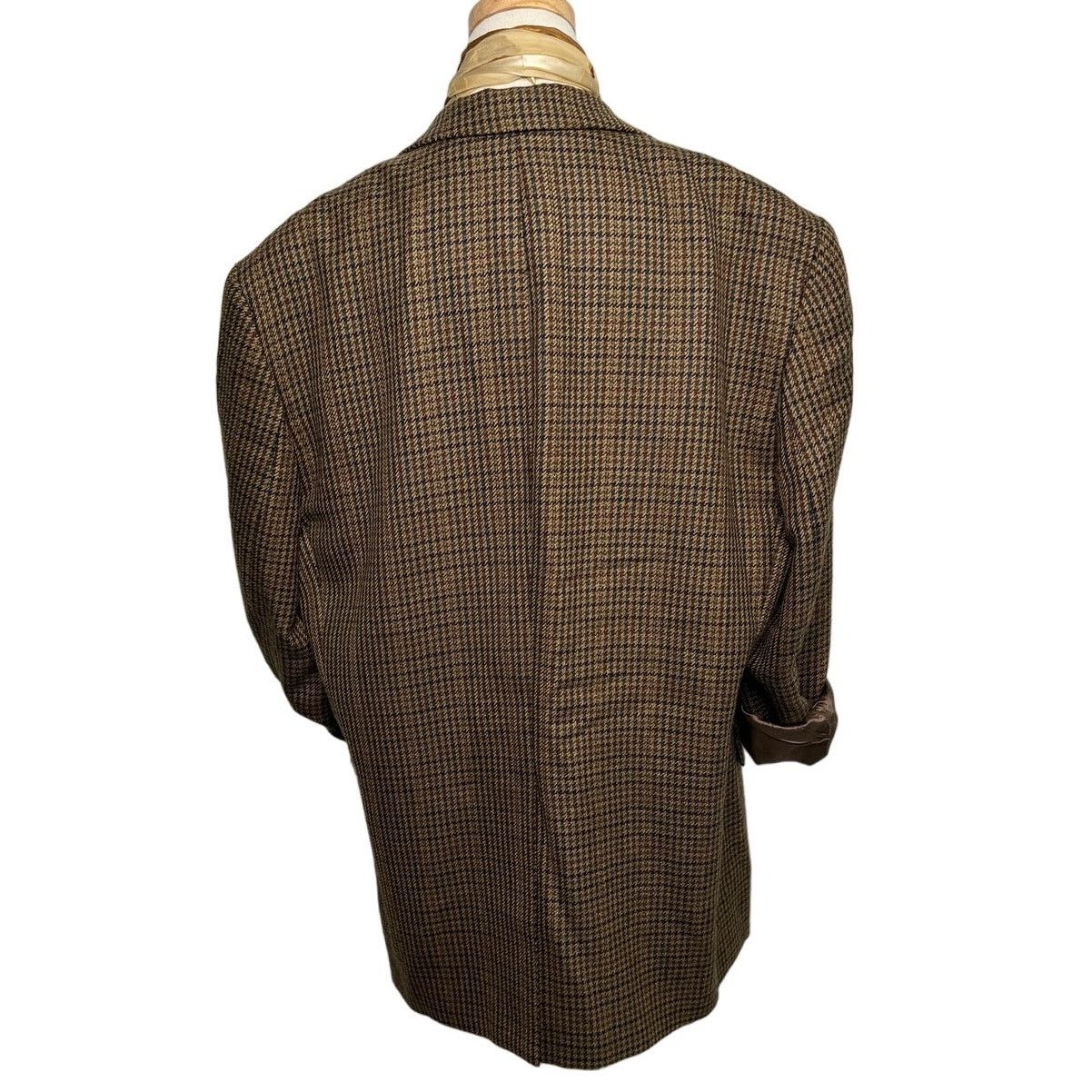 Chaps × Vintage Chaps Ralph Lauren Vintage Wool Houndstooth Blazer Brown 44R Size 44R - 5 Thumbnail