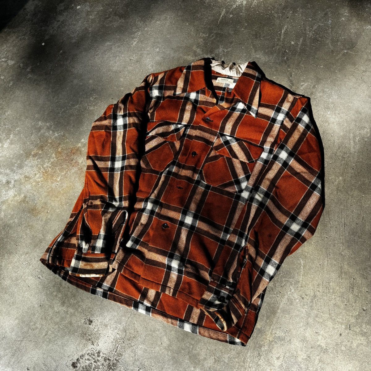 Arrow 60’s Orange and brown vintage flannel Size US M / EU 48-50 / 2 - 1 Thumbnail