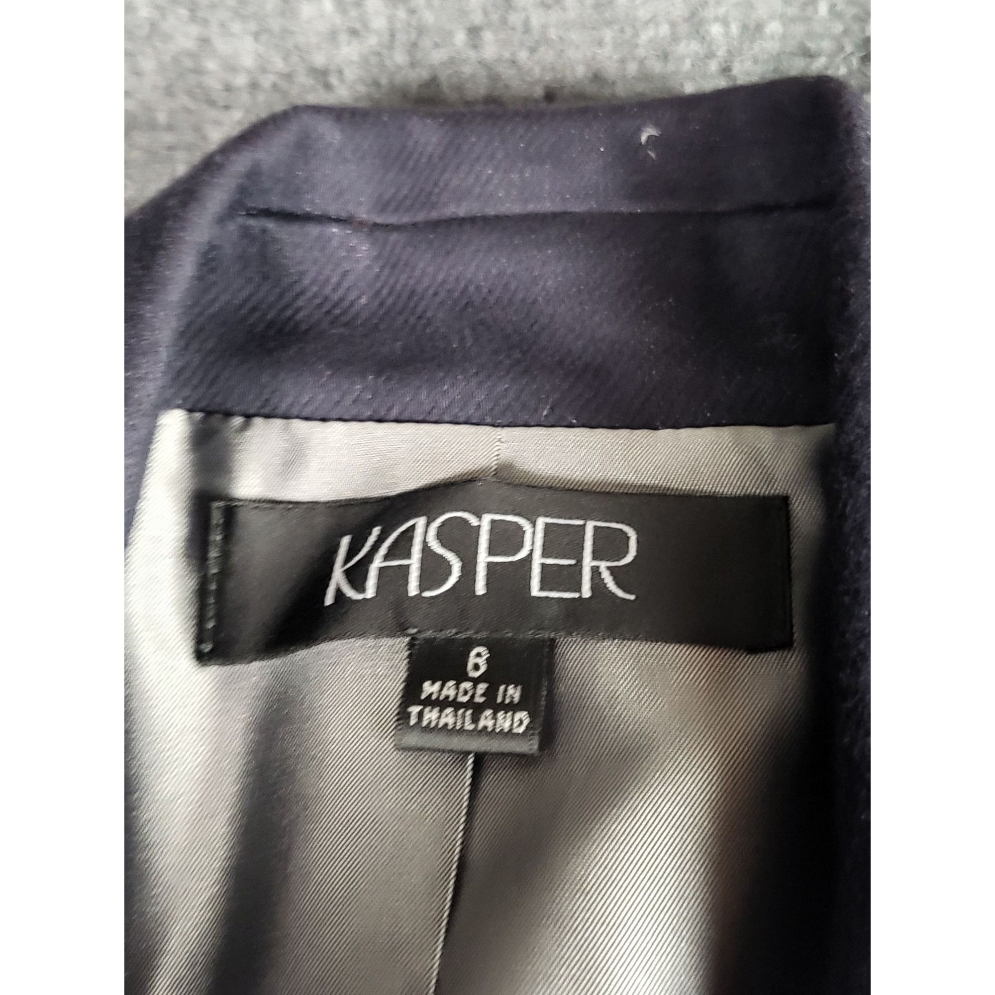 Kasper Vintage Kasper Pant Suit Women Sz 6 Black 3 Button Designer Size 28" / US 6 / IT 42 - 10 Thumbnail