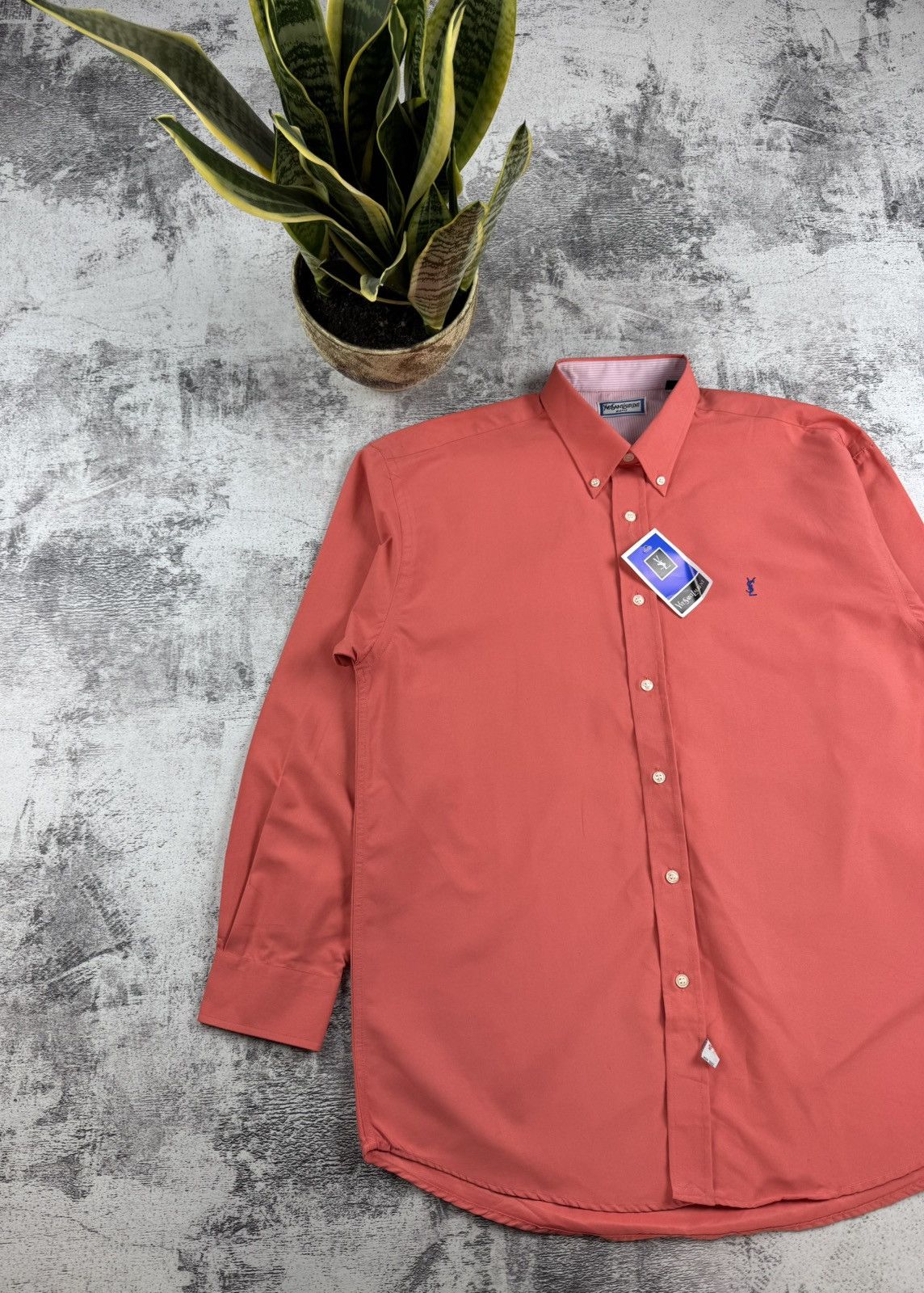 Yves Saint Laurent NEW Tag Yves Saint Laurent YSL 80S Longsleeve Button Shirt Size US L / EU 52-54 / 3 - 2 Thumbnail
