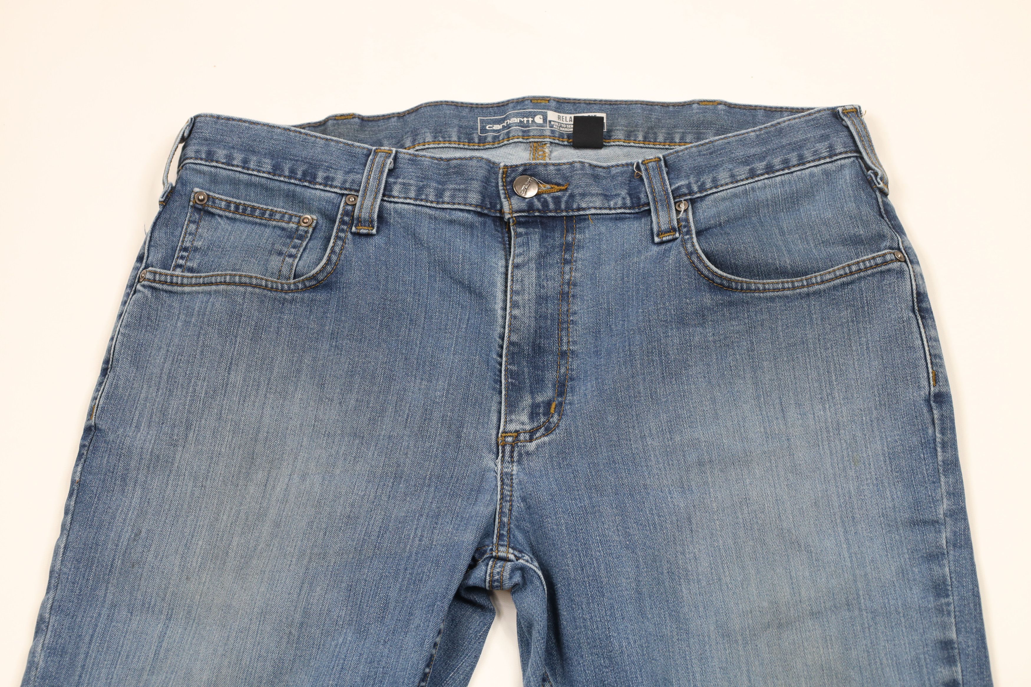 Carhartt × Vintage Vintage Carhartt Relaxed Fit Stretch Denim Jeans Blue Size US 36 / EU 52 - 2 Thumbnail