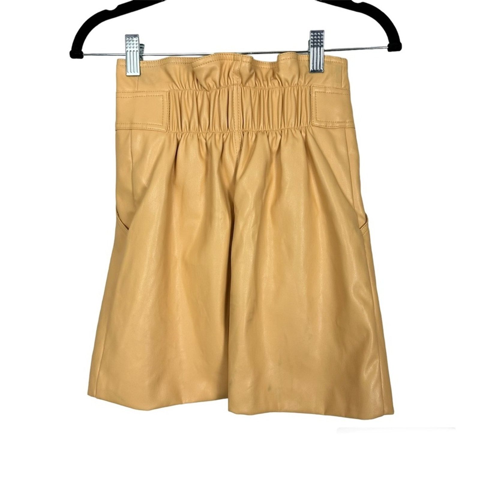 Urban Outfitters NWT Urban Outfitters Faux Leather Belted Mini Skirt Peach XS Size 26" / US 2 / IT 38 - 5 Thumbnail