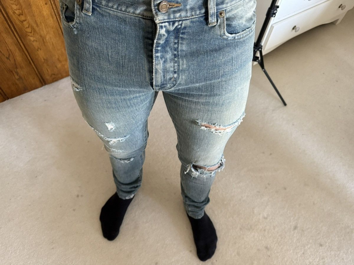 Saint Laurent Paris FW16 Saint Laurent Palladium trash crash ripped D02 jeans Size US 31 - 5 Thumbnail