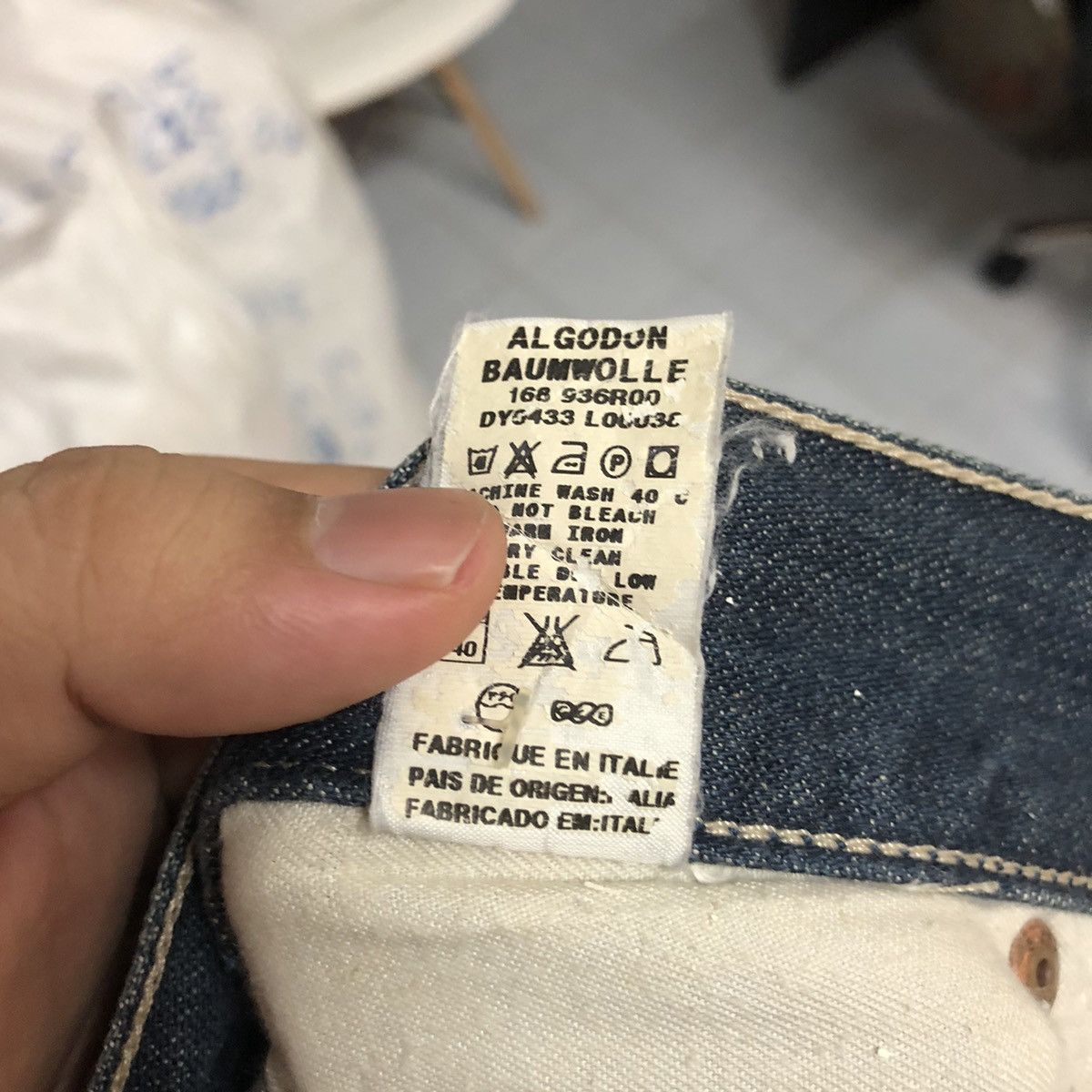 Energie DLL Energie faded Blue ripped Denim Pants #C123 Size US 31 - 21 Thumbnail