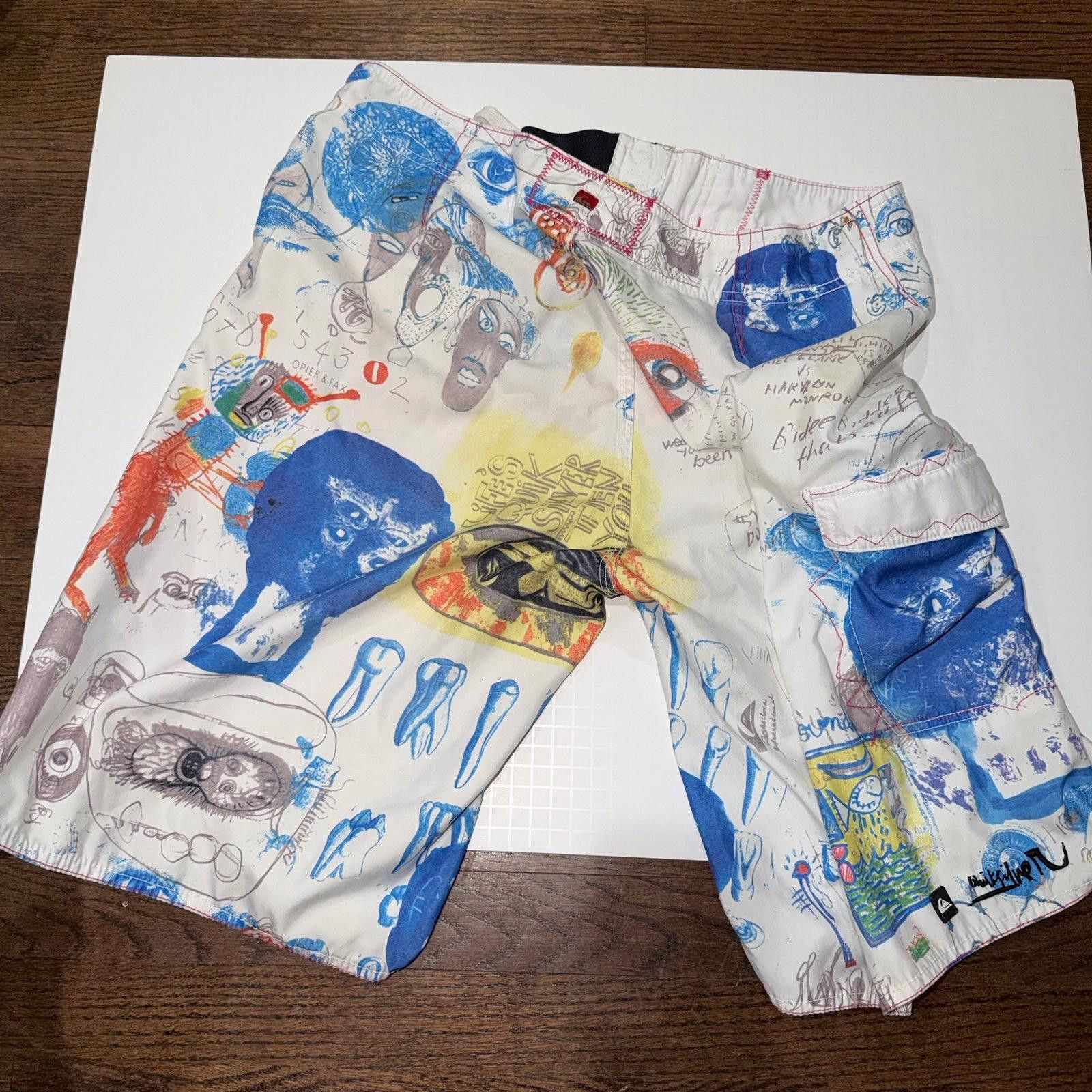 Quiksilver Quiksilver Basquiat Surf Trunks Men L/XL Vintage Y2K 90s Size US 34 / EU 50 - 5 Thumbnail