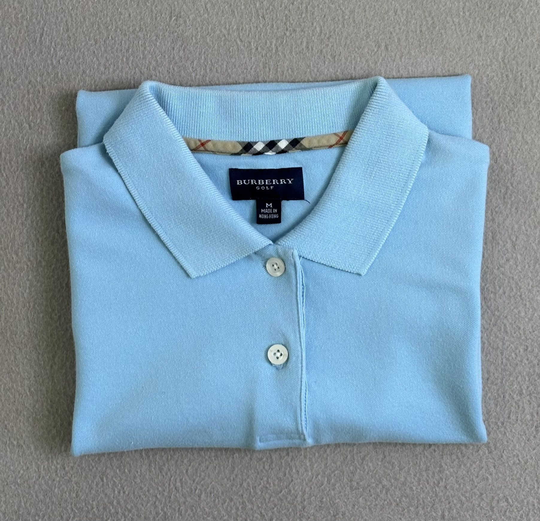 Burberry × Vintage Burberry Polo Golf vintage baby blue Medium Size M / US 6-8 / IT 42-44 - 16 Thumbnail