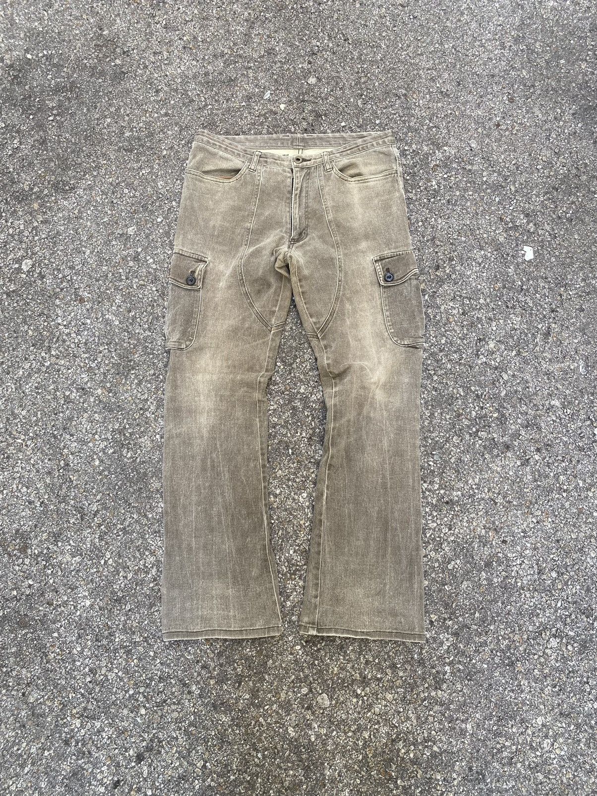 Japanese Brand Flared Cargo Edge Rupert Seditionaries Faded Pants Punk Size US 28 / EU 44 - 2 Thumbnail