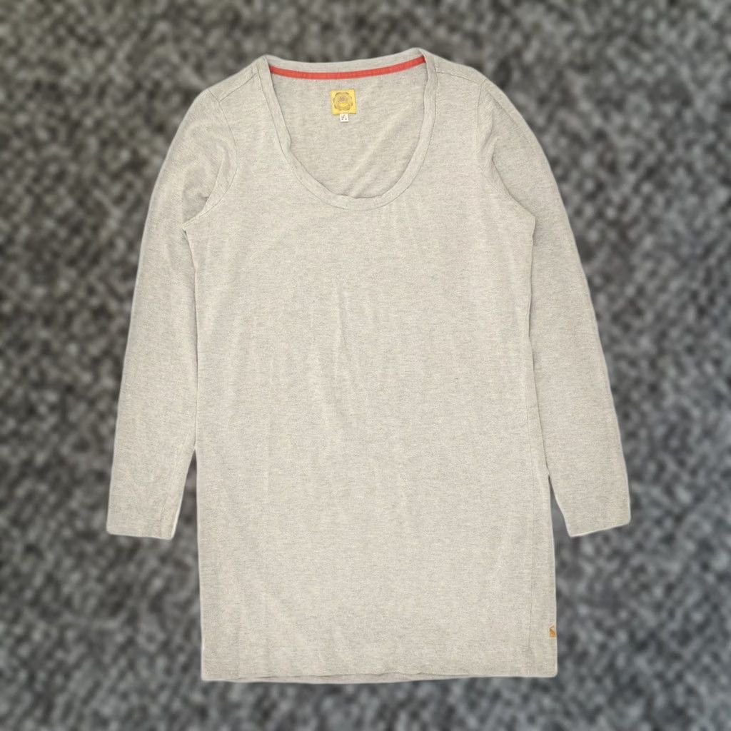 Vintage JOULES Womens Long Sleeve T-Shirt Dress UK 14 Large Grey Size XL / US 12-14 / IT 48-50 - 1 Thumbnail