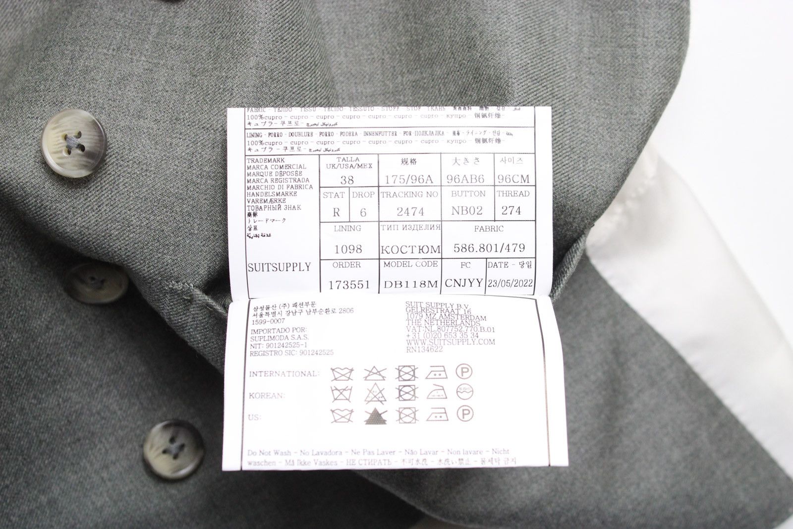 Suitsupply SUITSUPPLY Havana Patch Wide Lapel Ferrara Suit Men's UK 38 Size 38R - 9 Thumbnail