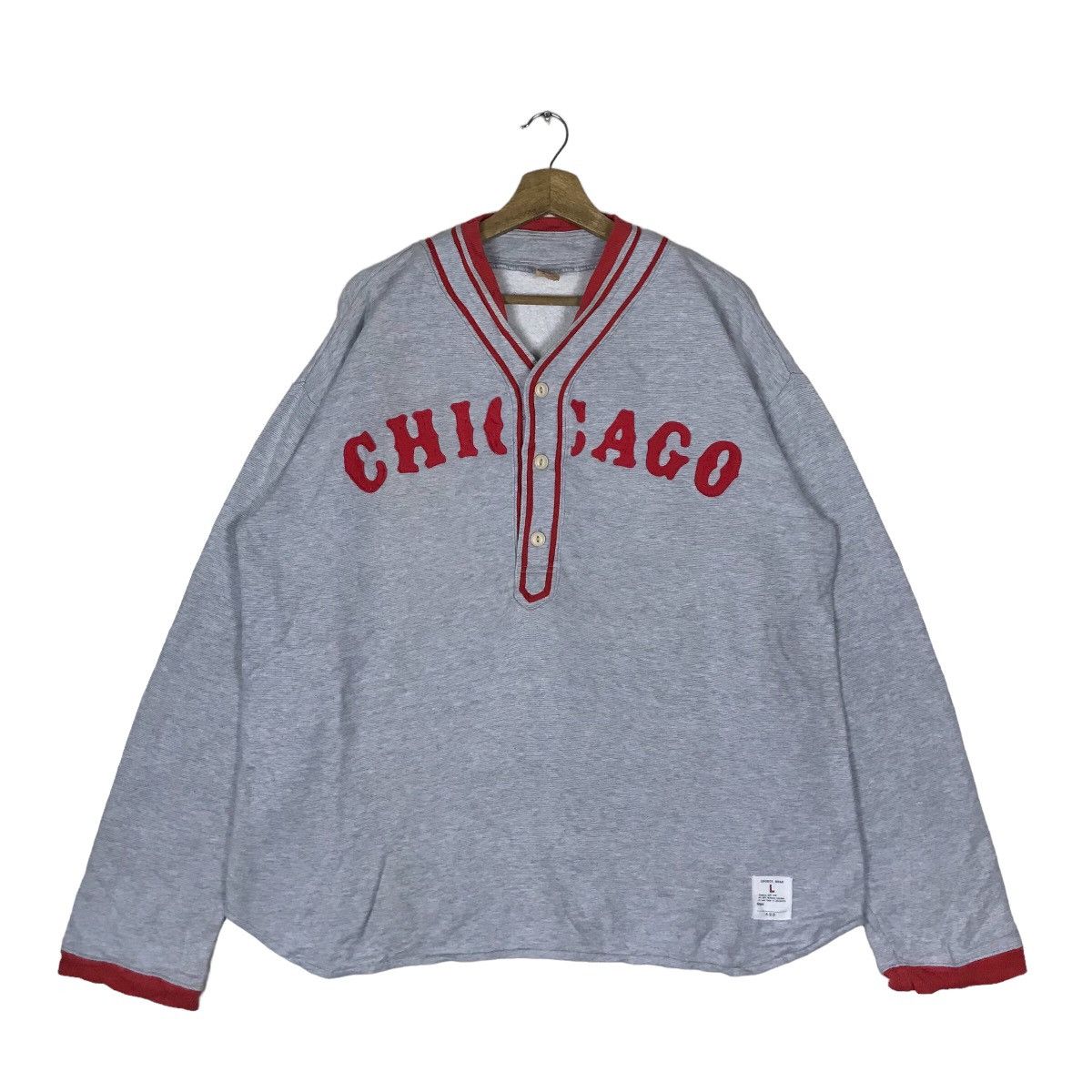 Vintage Vintage K. Mayer Chicago Spell Out Quarter Button Pullover Size US L / EU 52-54 / 3 - 1 Thumbnail