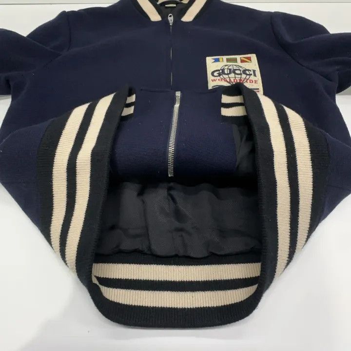 Gucci Gucci Gucci Logo Wool Zip Pilot Jacket Men -2506 Size US L / EU 52-54 / 3 - 7 Thumbnail