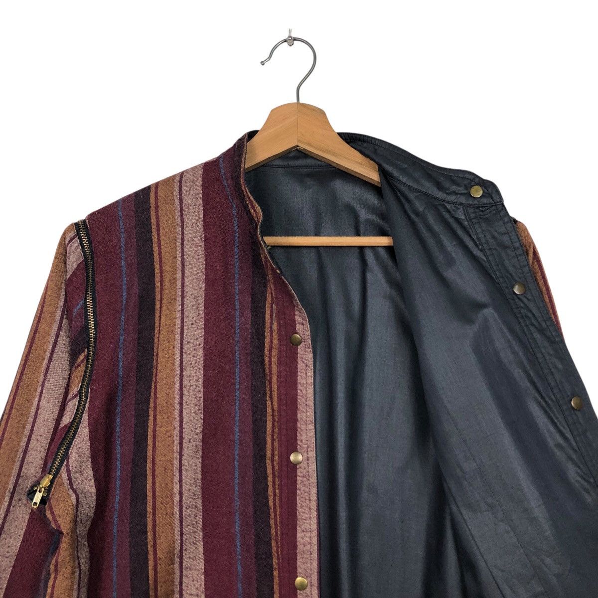 Japanese Brand 📌Vintage Bomber Jacket Reversible Striped Issey Miyake Size US M / EU 48-50 / 2 - 13 Thumbnail