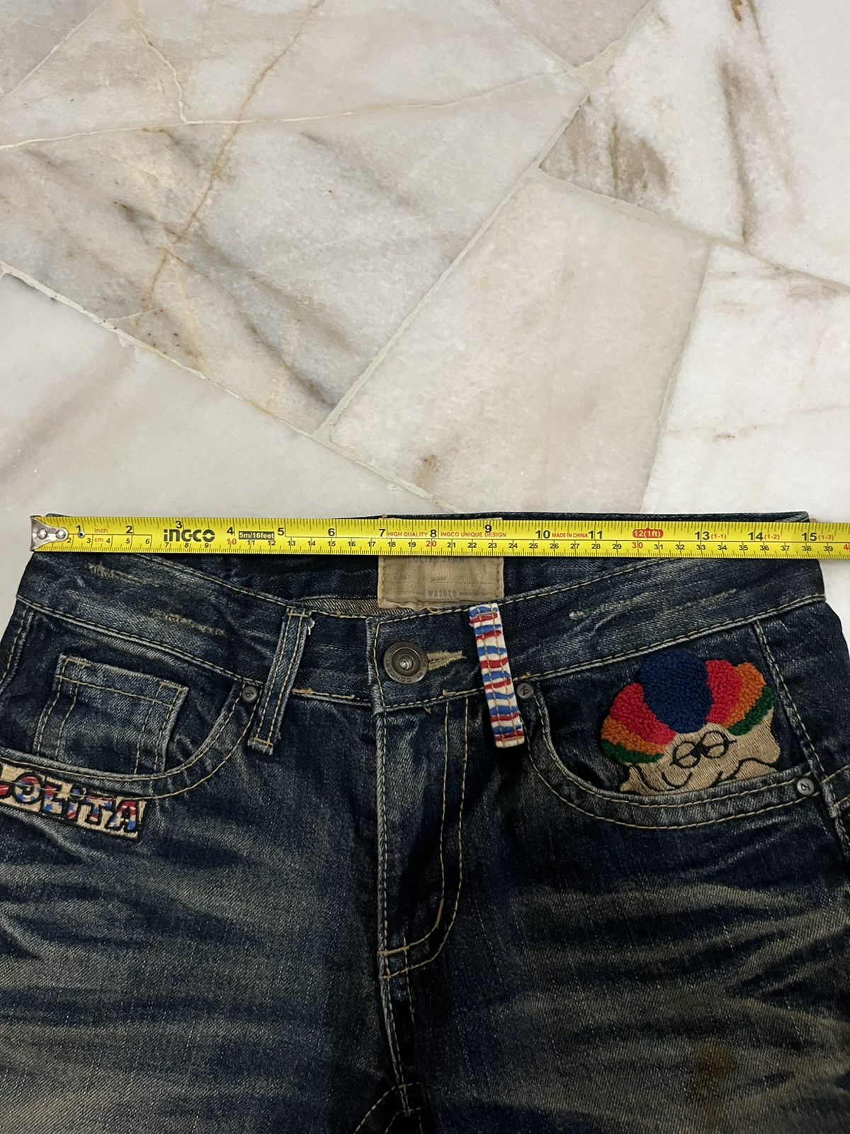 Japanese Brand Yoshitomo Nara Lolita Denim Jeans Size US 30 / EU 46 - 14 Thumbnail
