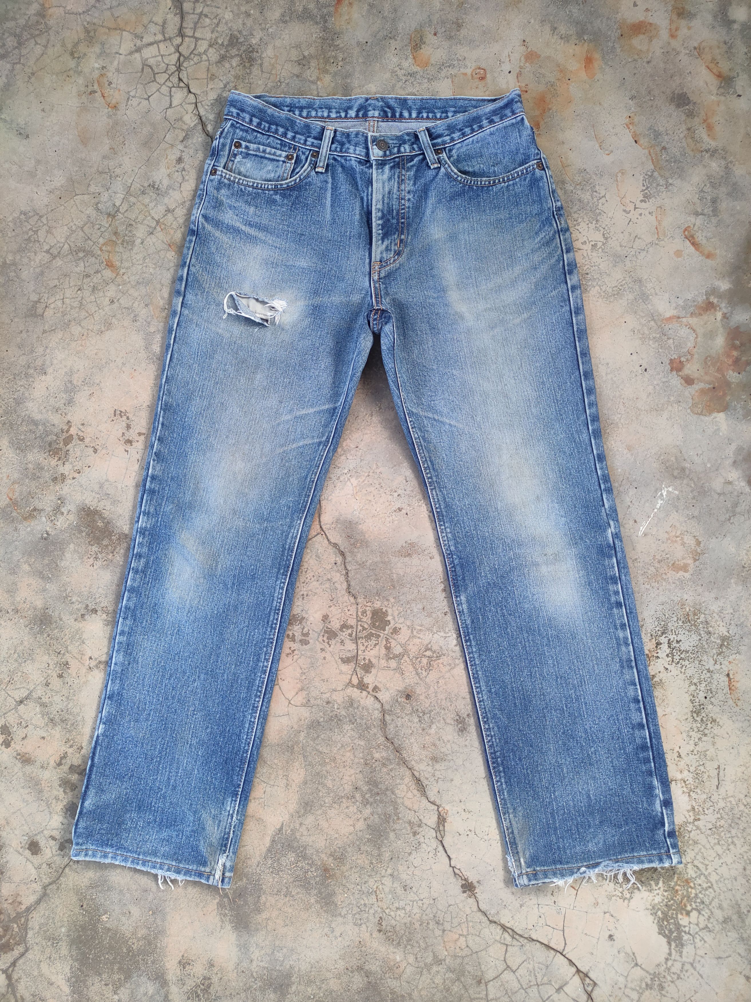Edwin W32 VINTAGE EDWIN 403 FADED DISTRESSED JEAN PANTS Size US 32 / EU 48 - 1 Thumbnail